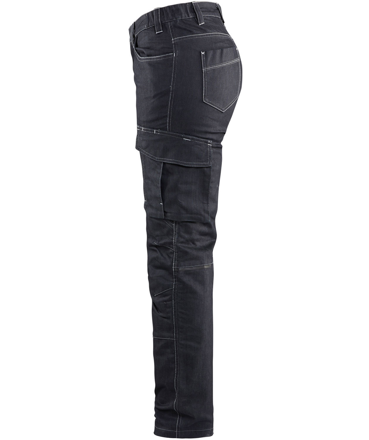 Bl&aring;kl&auml;der dame arbejdsbukser, Marine, large image number 2