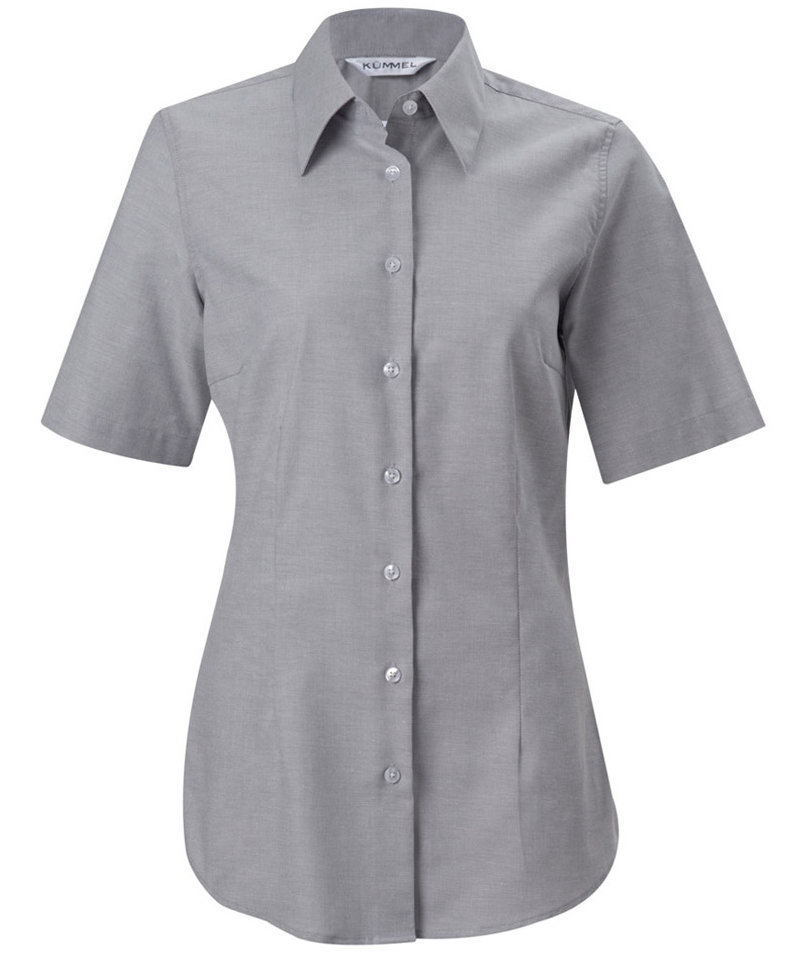 K&uuml;mmel Sigorney Oxford kort&auml;rmad skjorta dam, Ljusgr&aring;
