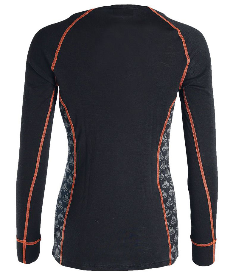 Tranemo FR underst&auml;llstr&ouml;ja dam med merinoull, Svart/Gr&aring;