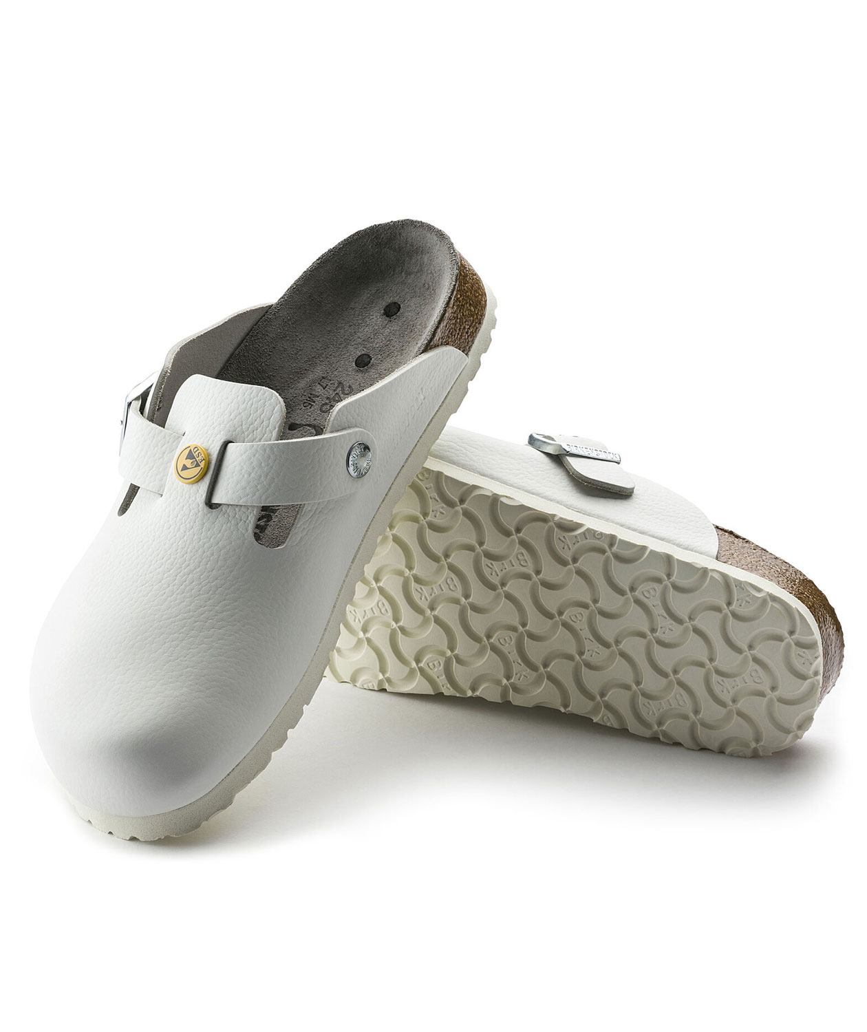 Birkenstock Boston ESD Regular Fit sandals, White, large image number 3