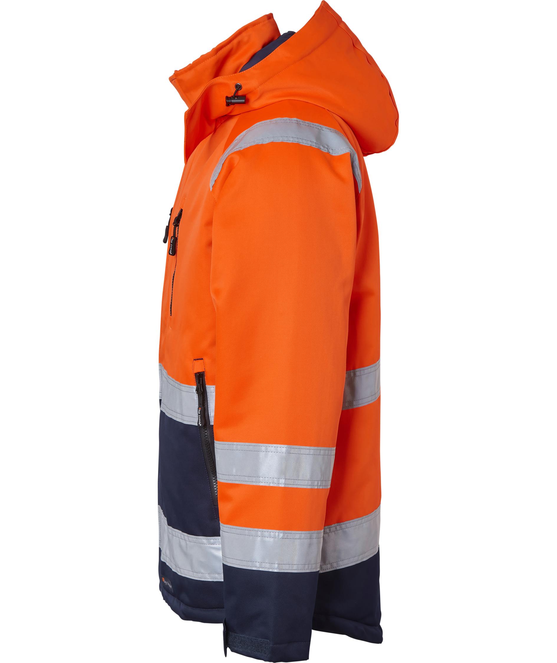 Top Swede vinterjakke 131, Hi-Vis Orange/Navy, large image number 3