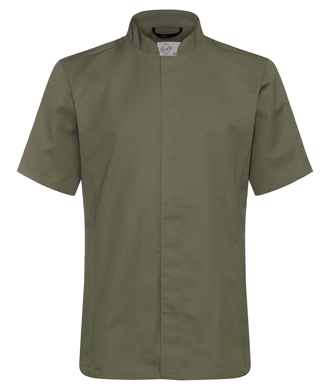 Segers slim fit kort&auml;rmad kockskjorta, Olivgr&ouml;n