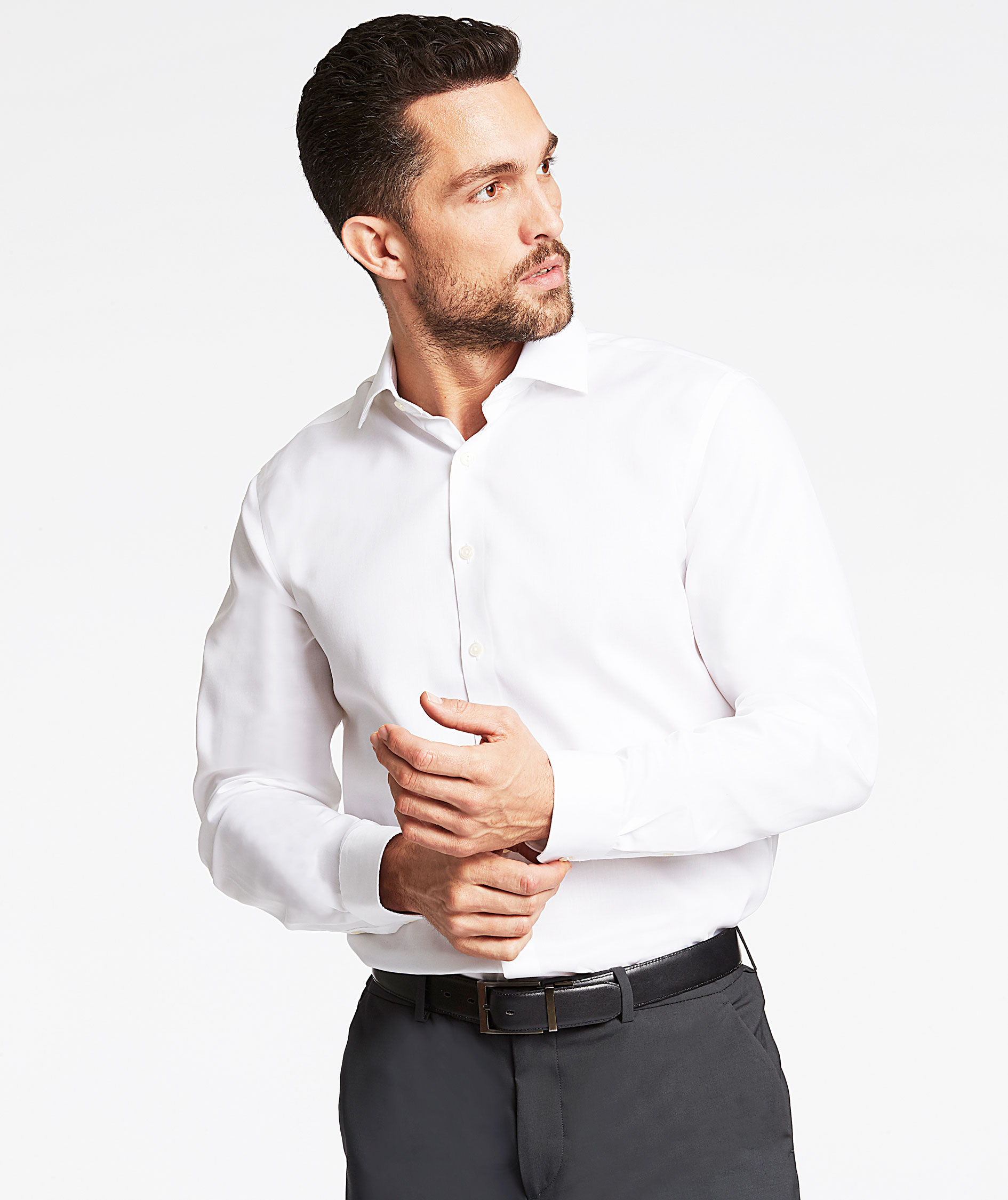 Lindbergh Fine Twill Modern fit shirt, White, large image number 1