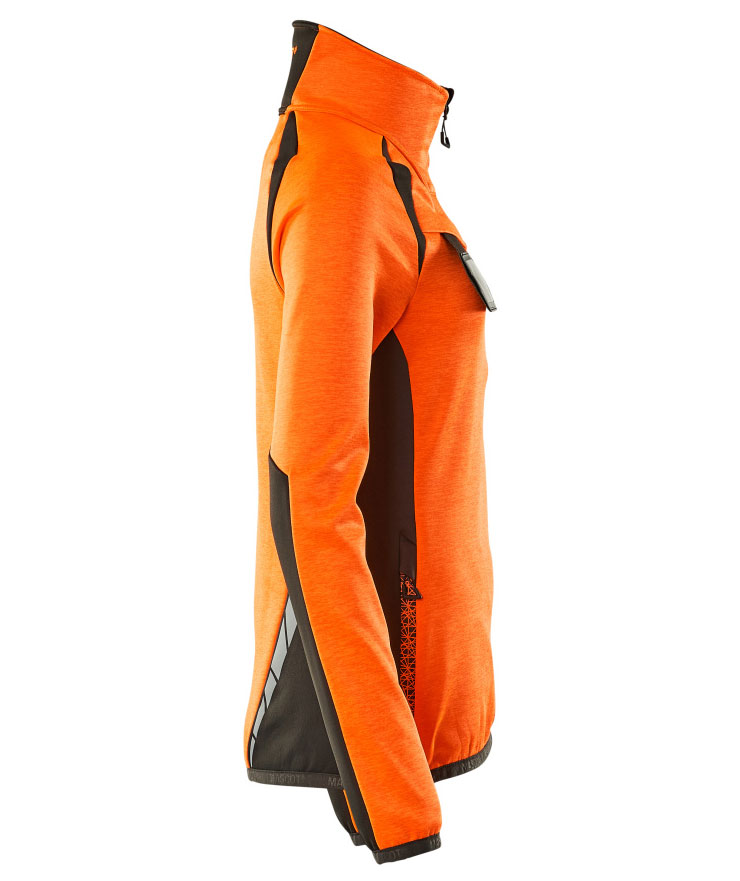 Mascot Accelerate Safe dame fleecetr&oslash;je, Hi-vis Orange/M&oslash;rk antracit, large image number 2
