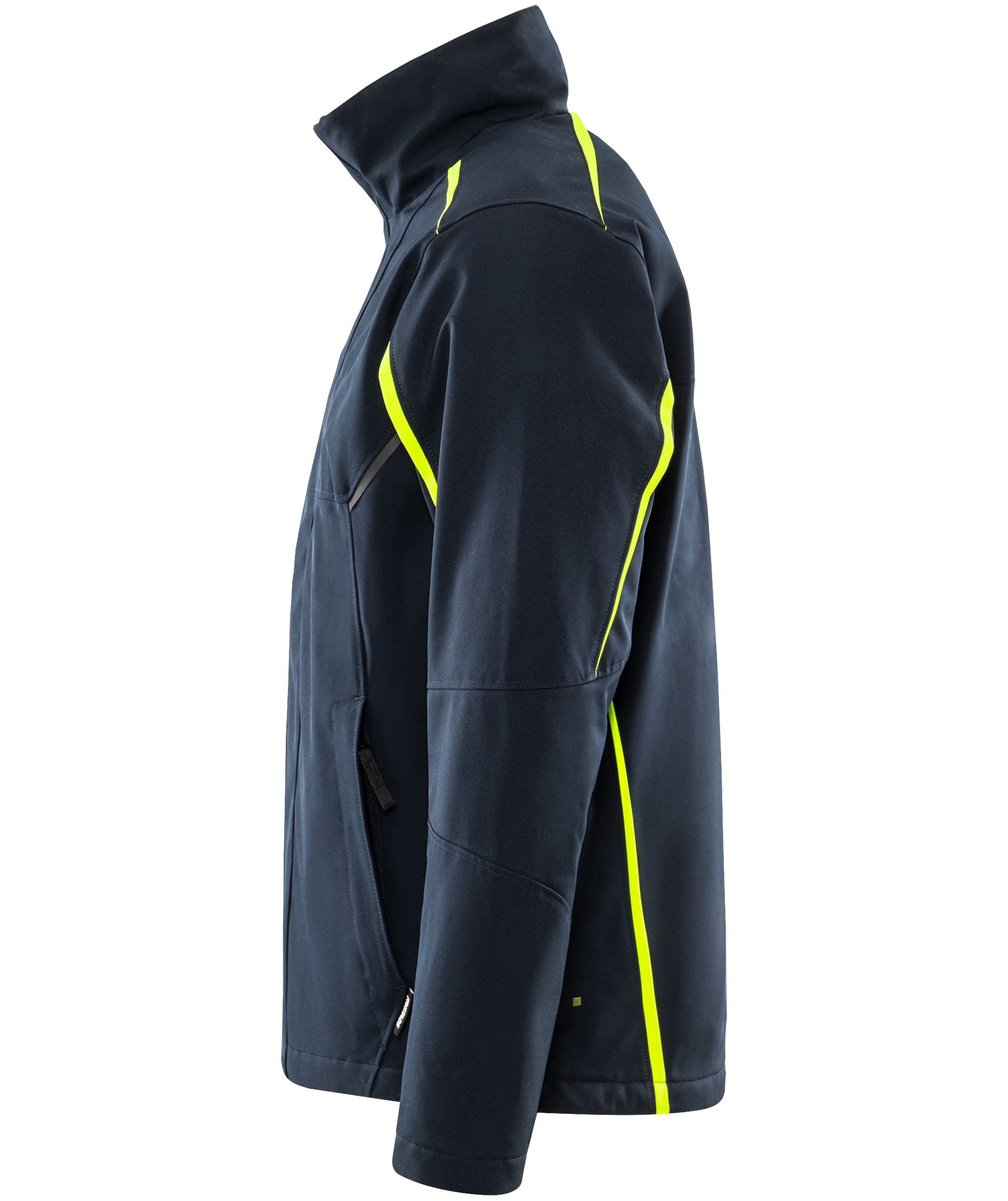 Fristads Softshell Winterjacke 4931 GSW full stretch, Dunkel Marine/Hi-Vis Gelb, large image number 5