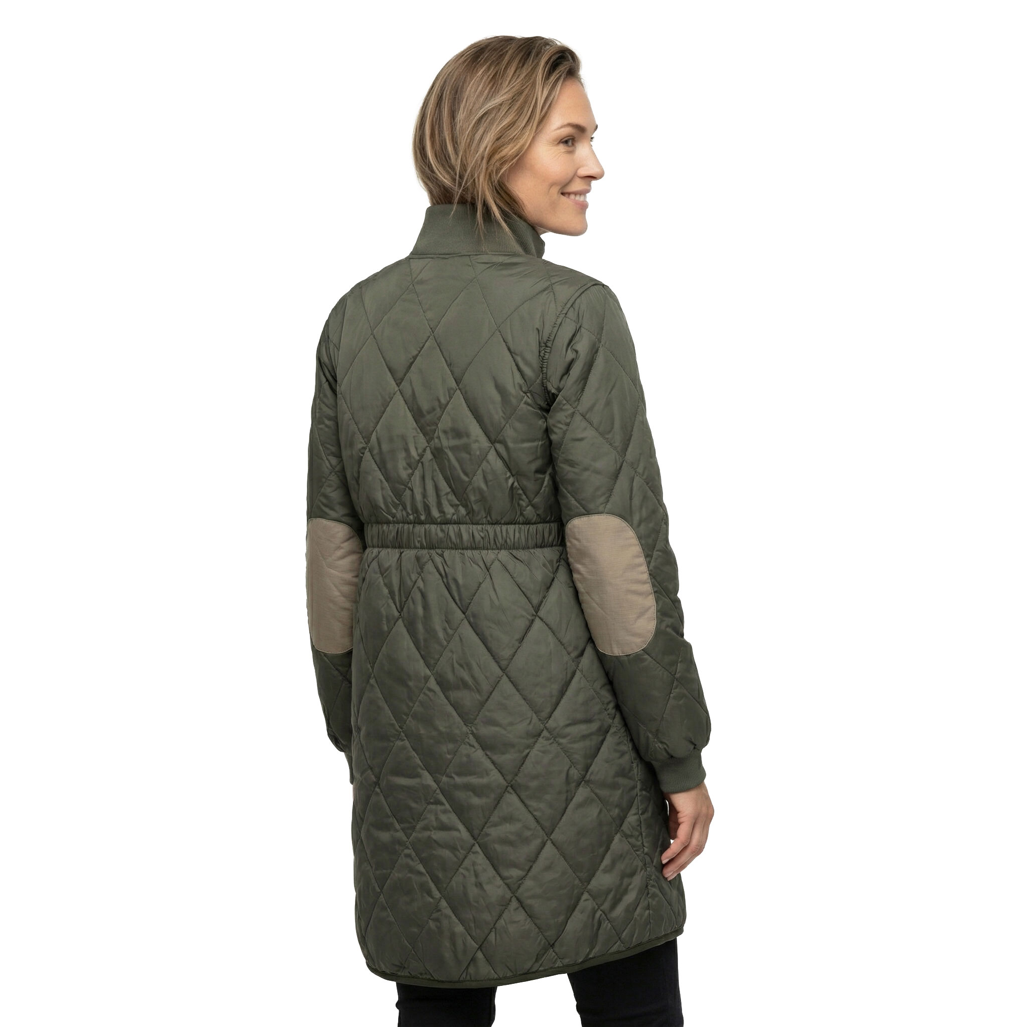 Westborn long women's thermal jacket, Dusty Olive, large image number 3