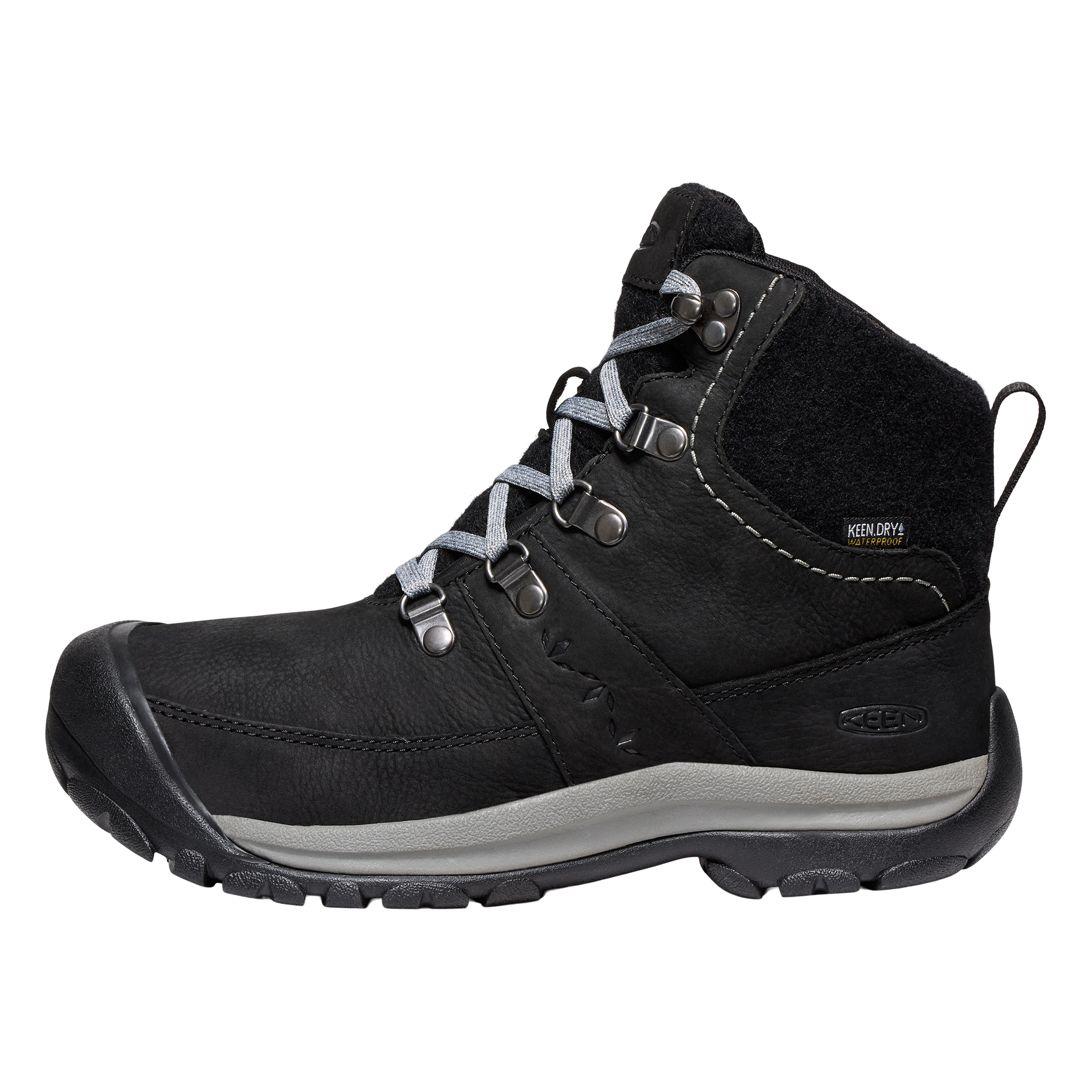 Keen Kaci III Winter MID WP women's hiking boots, Black/Steel Grey, large image number 2
