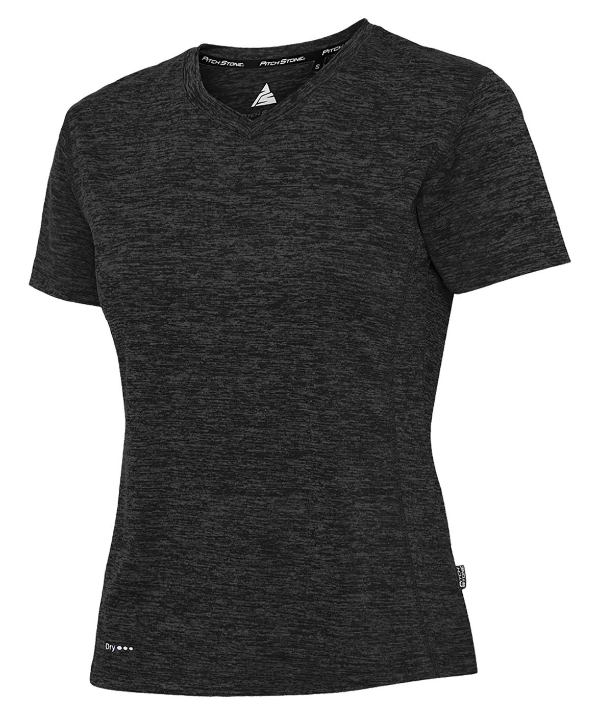 Pitch Stone T-shirt dam, Black melange