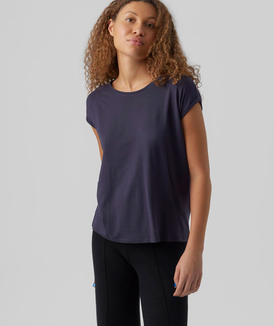 Vero Moda VMAVA PLAIN T-shirt dam, Night Sky