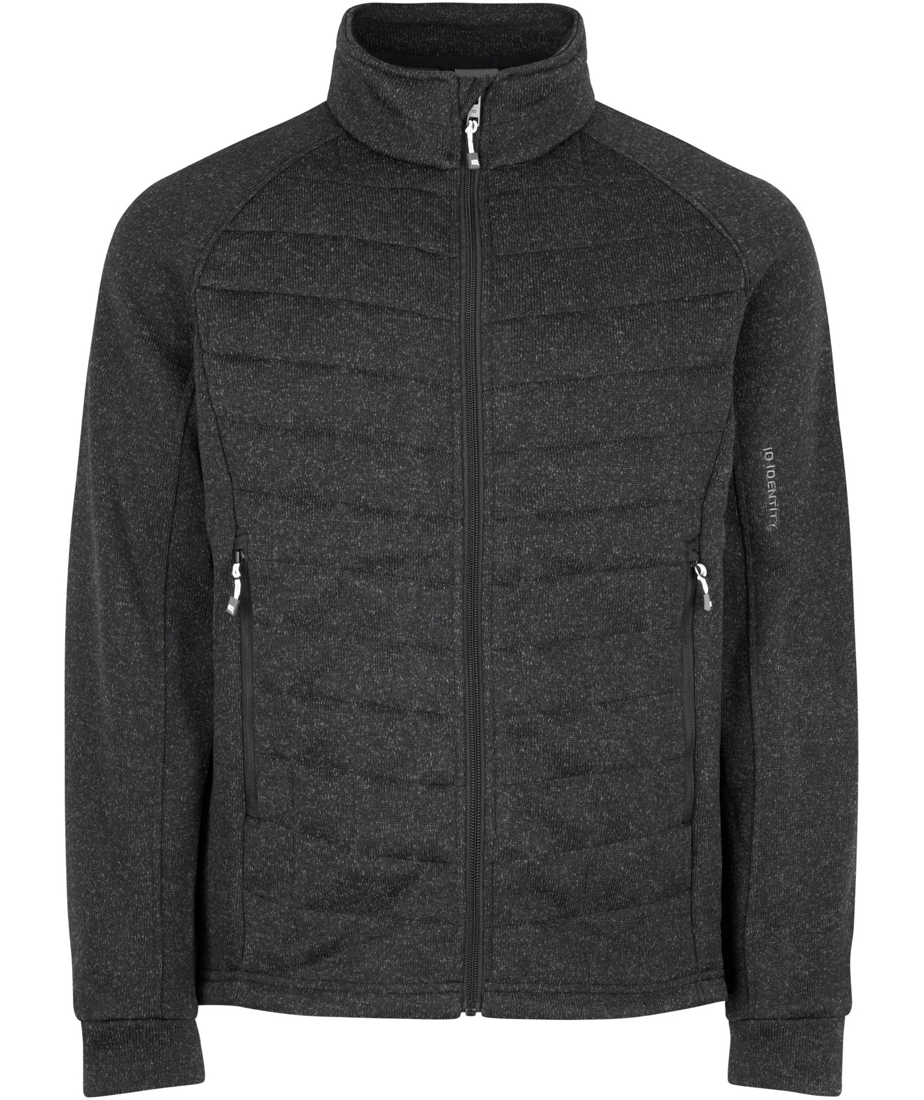 ID fleecejakke, Grafitgr&aring; Melange