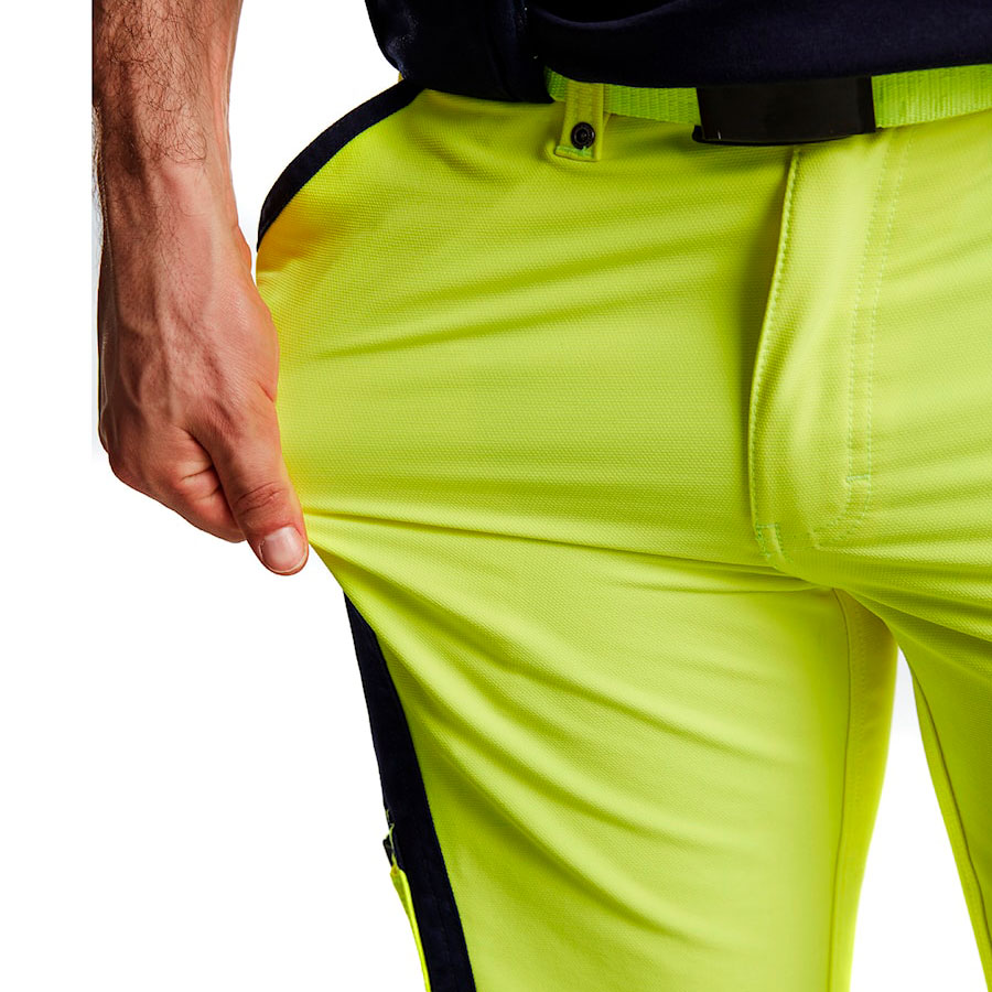 Bl&aring;kl&auml;der craftsman trousers full stretch, Hi-vis yellow/Marine blue, large image number 5