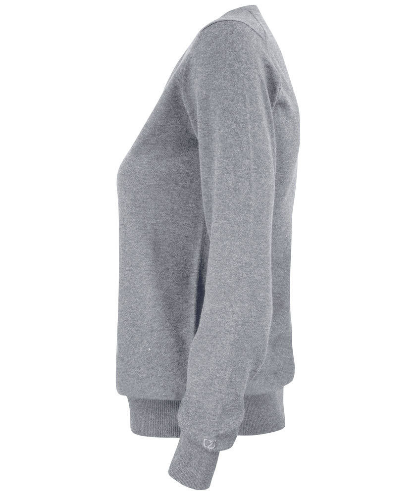 Cutter & Buck Oakville dame strikket genser, Gr&aring;&nbsp;Melange, large image number 2