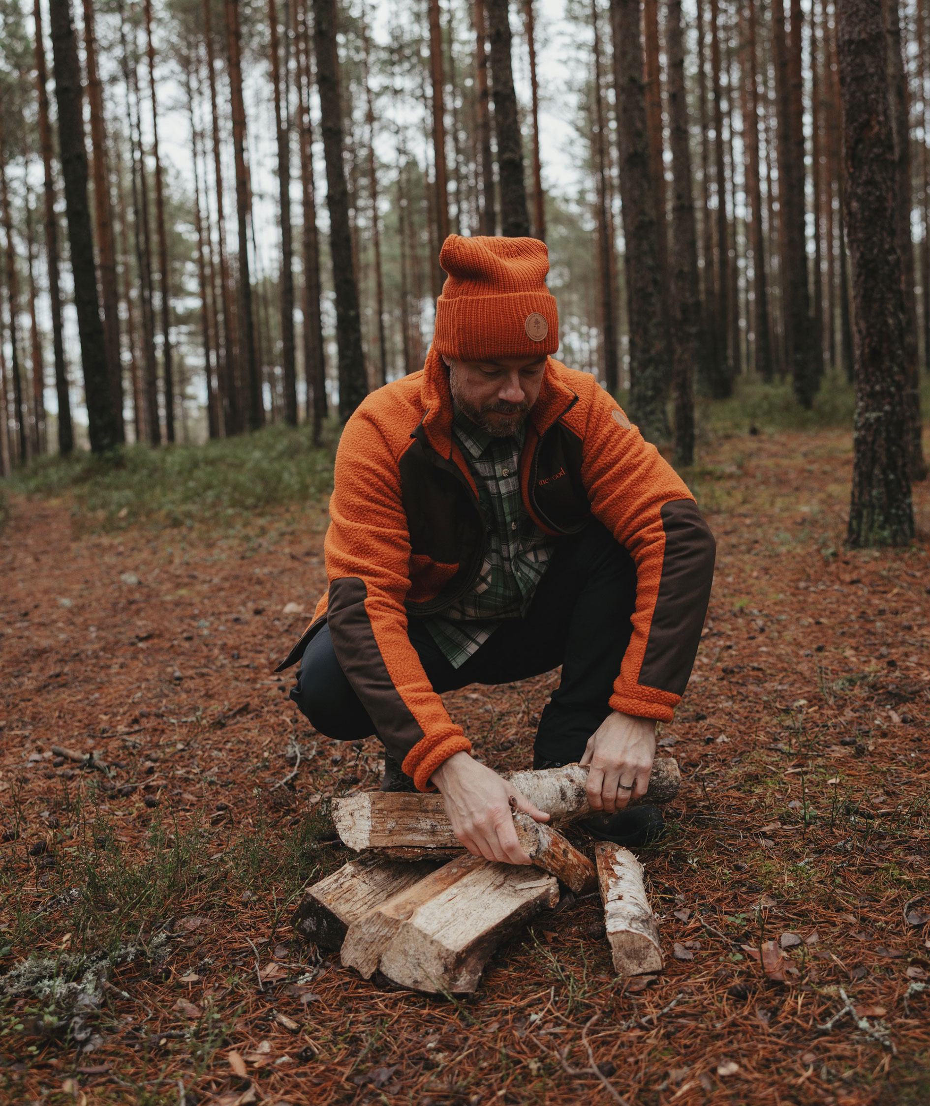 Pinewood Pile fiberpelsjakke, Orange Clay, large image number 1