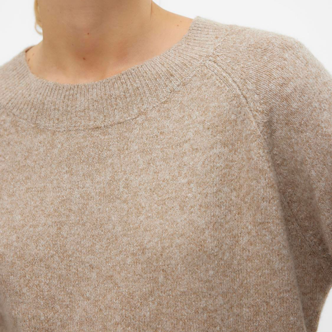 Vero Moda VMDOFFY dame strikket genser, Sepia Tint, large image number 3