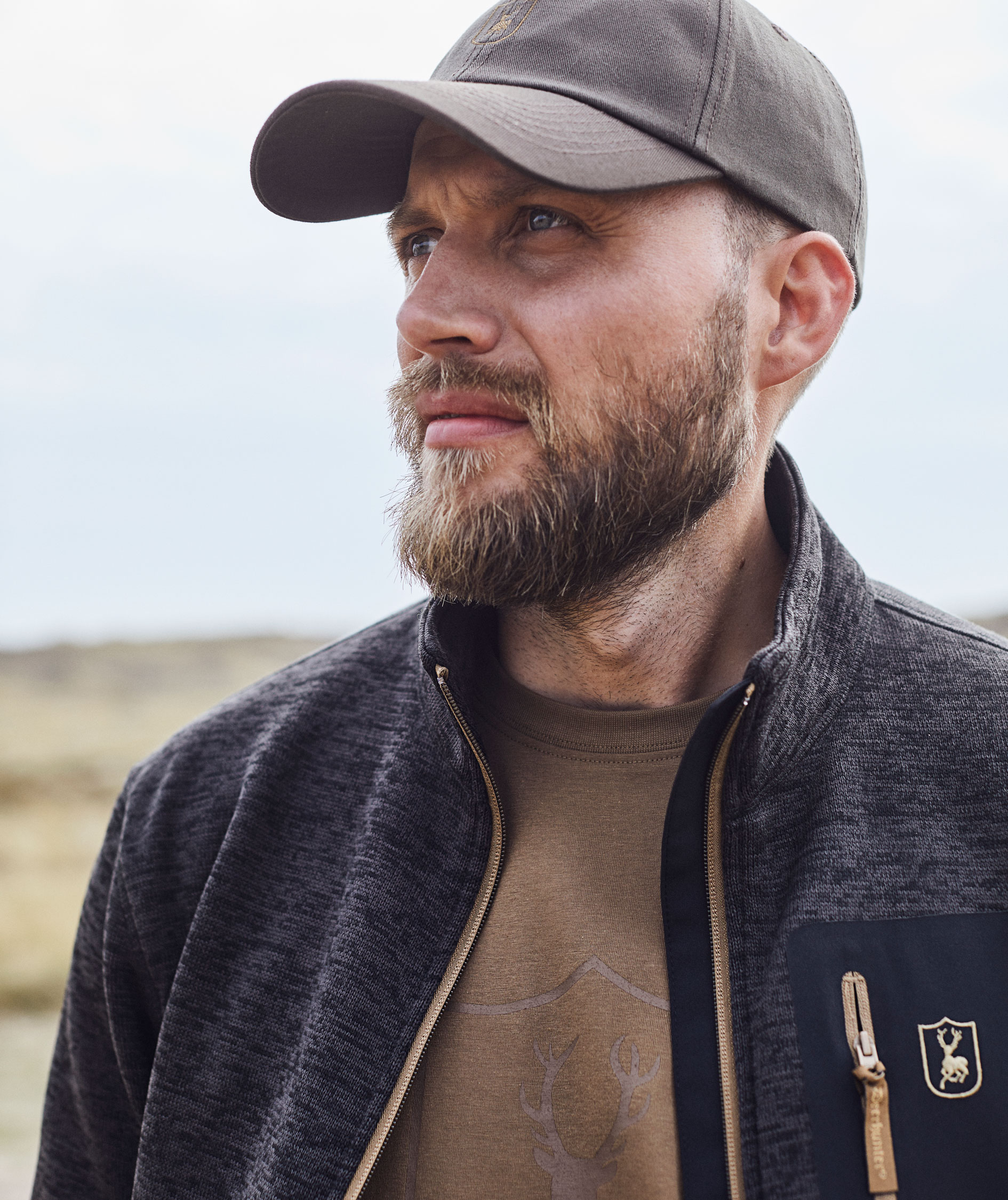 Deerhunter Sarek knitted jacket, Dark Grey Melange, large image number 3