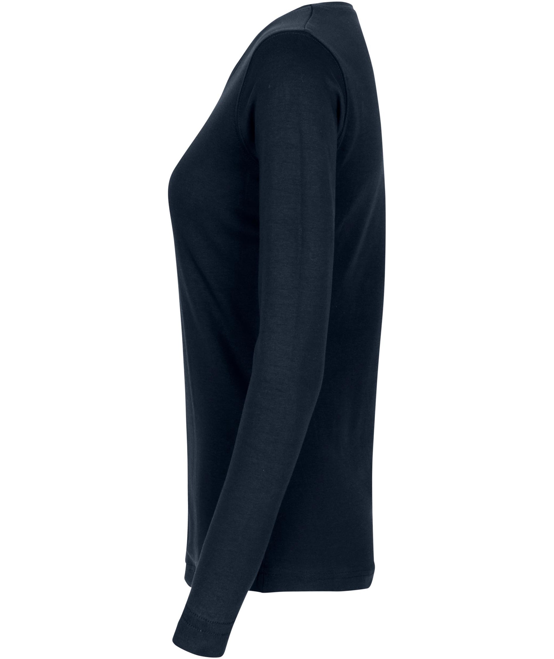 ID Interlock langermet dame T-skjorte, Marine, large image number 2