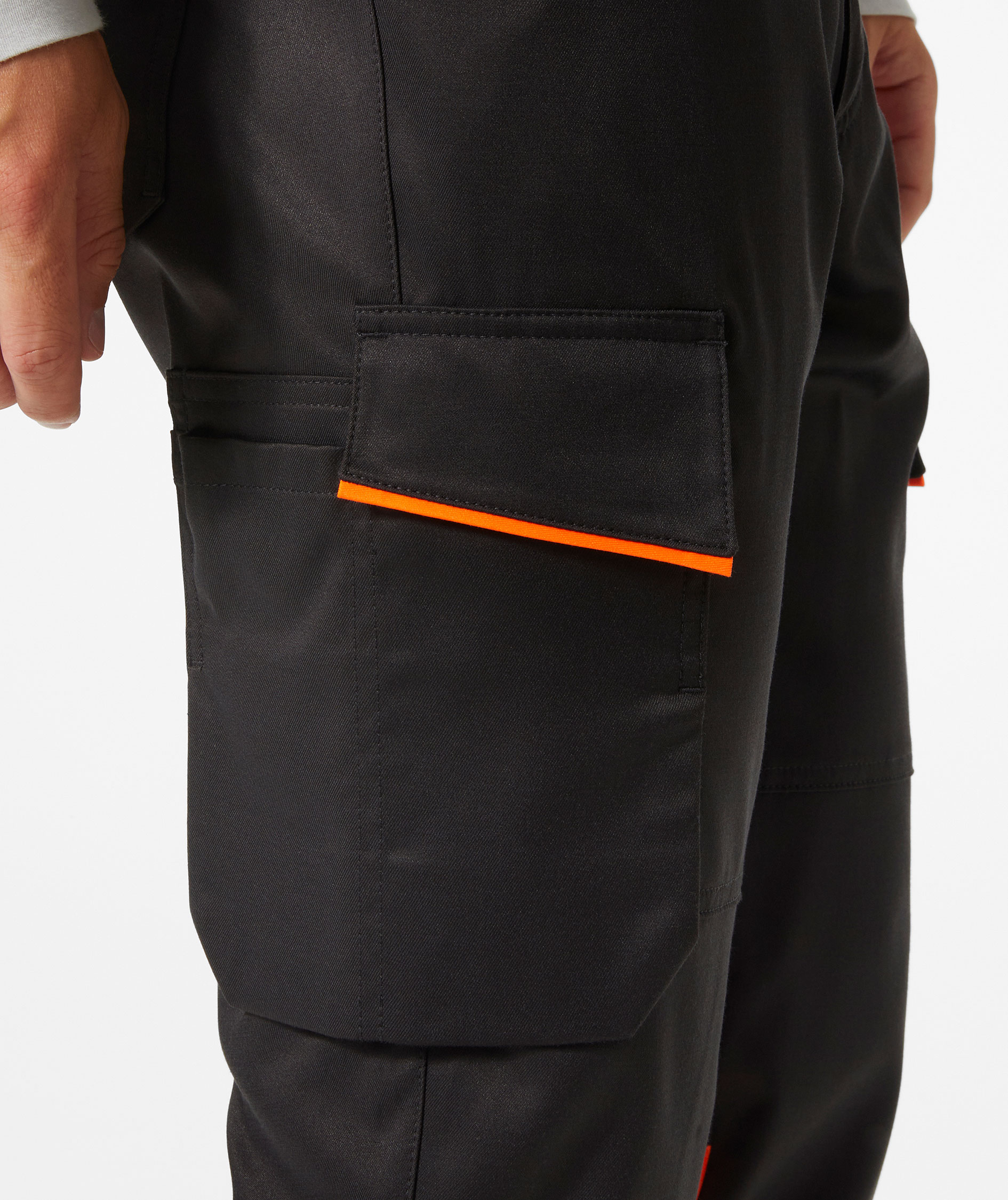 Helly Hansen UC-ME cargobukse, Hi-vis Oransje/Ebony, large image number 4
