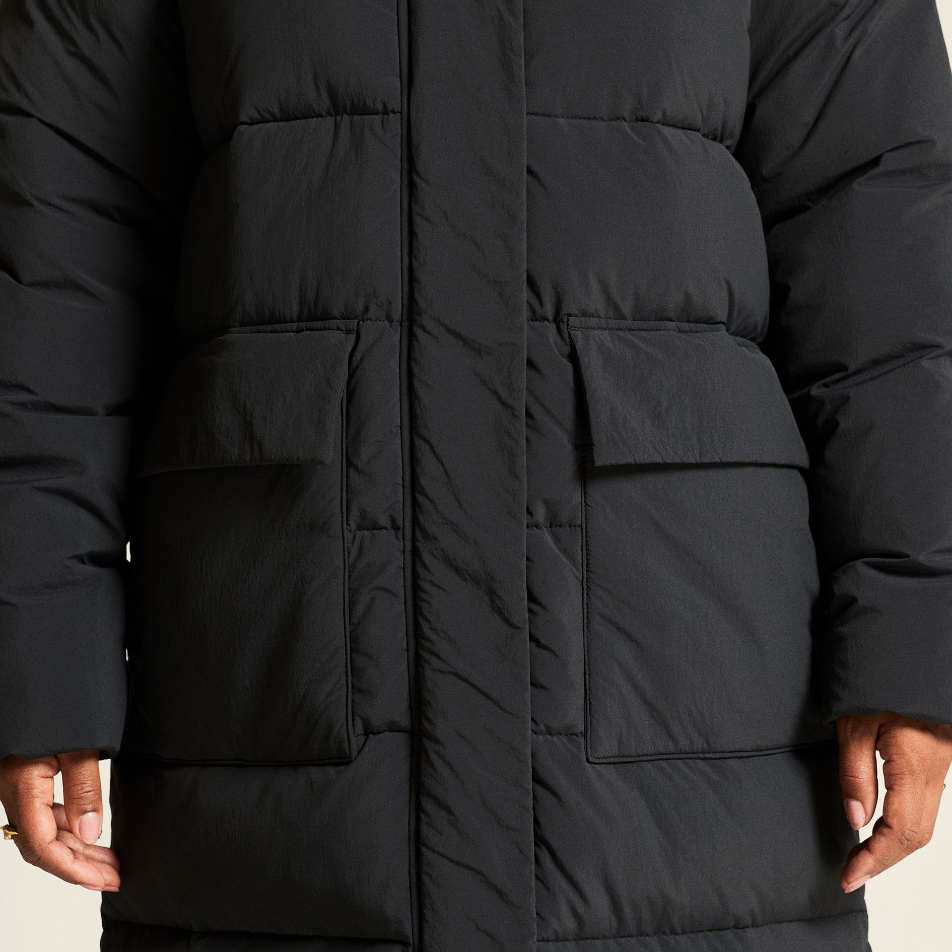 Craft Urban lang vatteret dame vinterjakke, Black, large image number 8