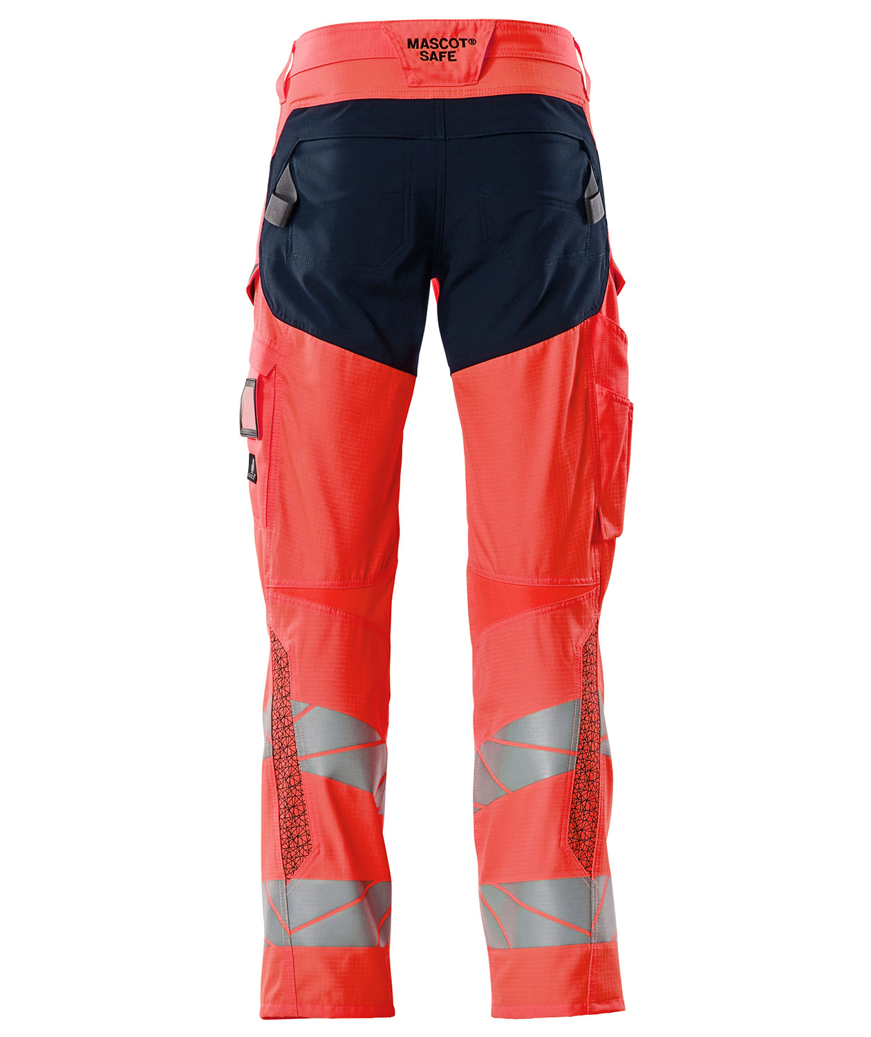Mascot Accelerate Safe arbeidsbukse, Hi-Vis R&oslash;d/M&oslash;rk Marine, large image number 1