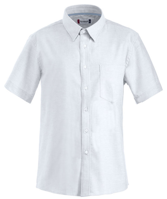 Clique Cambridge kort&auml;rmad skjorta, Vit