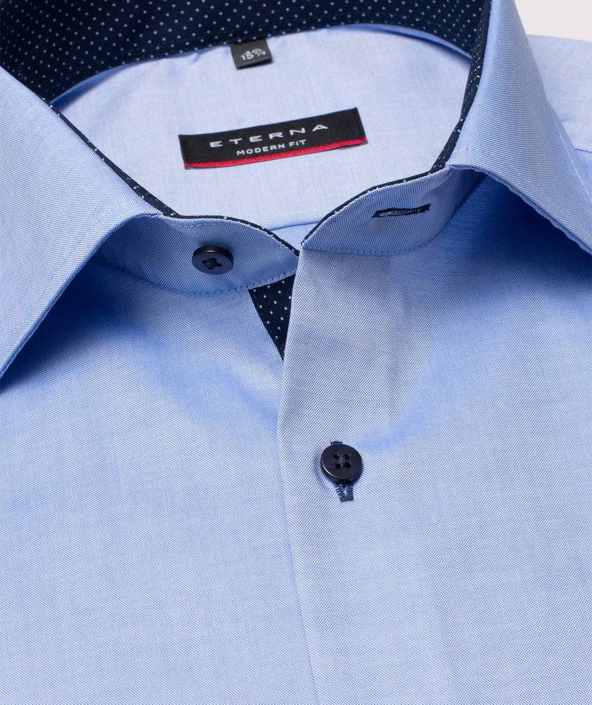 Eterna Fein Oxford Modern fit short-sleeved shirt, Blue, large image number 2