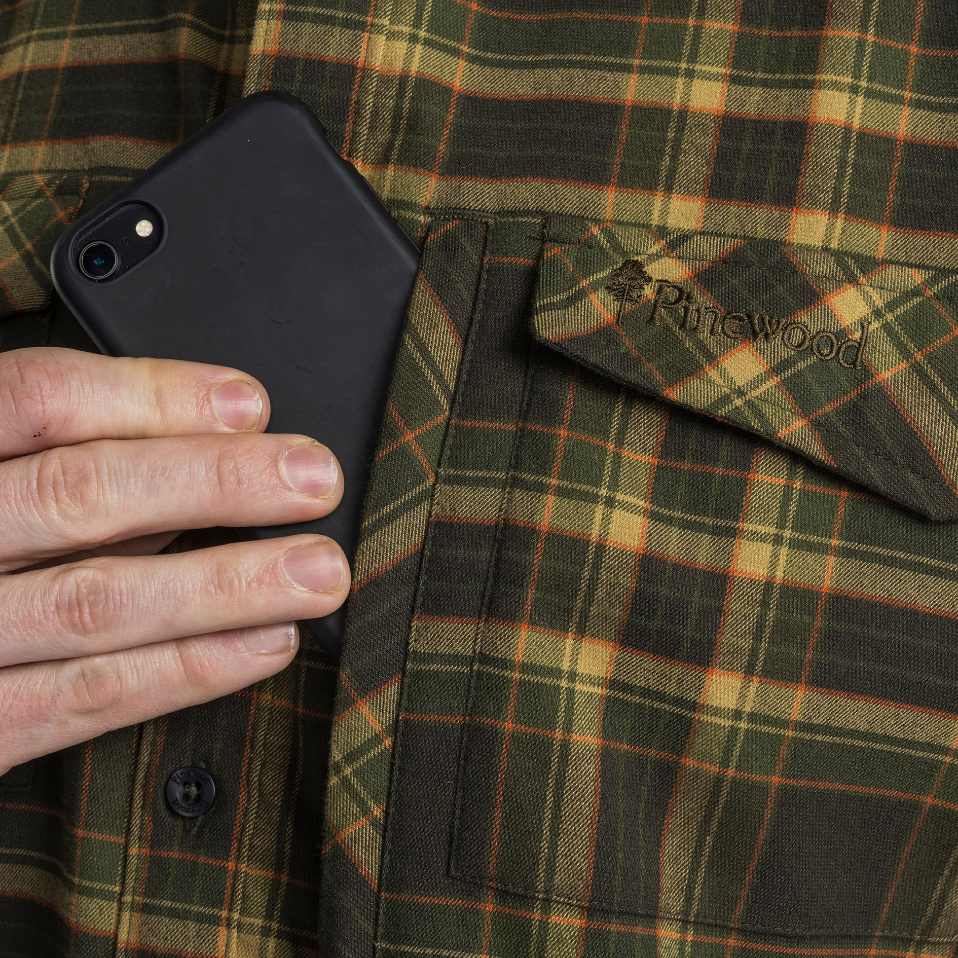 Pinewood Abisko Hiking Regular Fit skjorte, Moss green, large image number 4