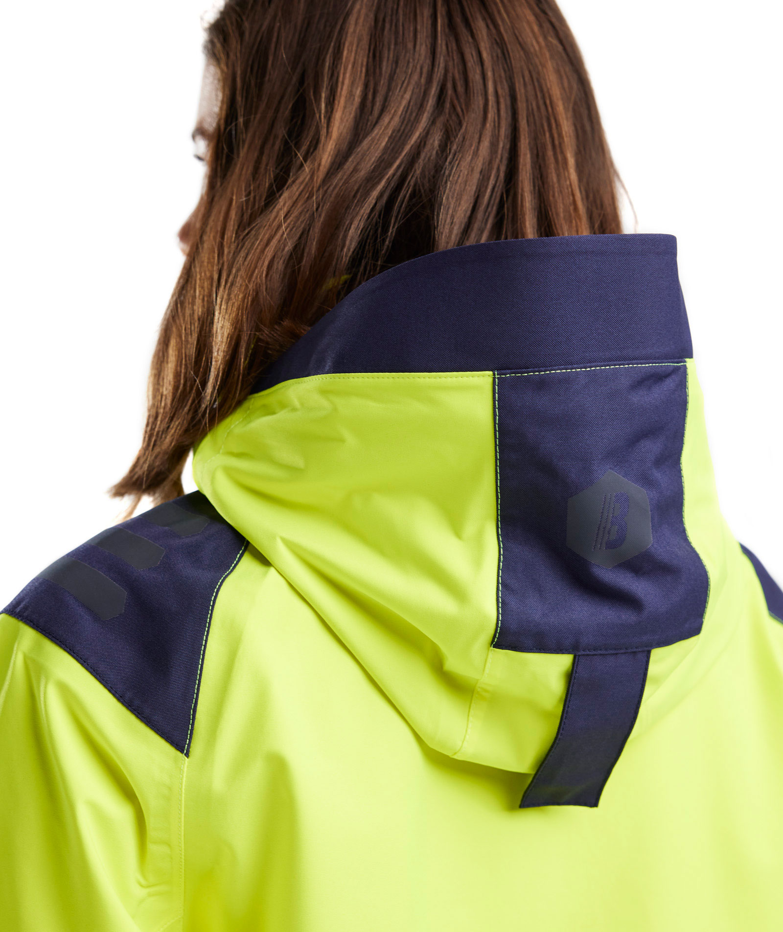 Bl&aring;kl&auml;der women's shell jacket, Hi-Vis yellow/marine, large image number 6