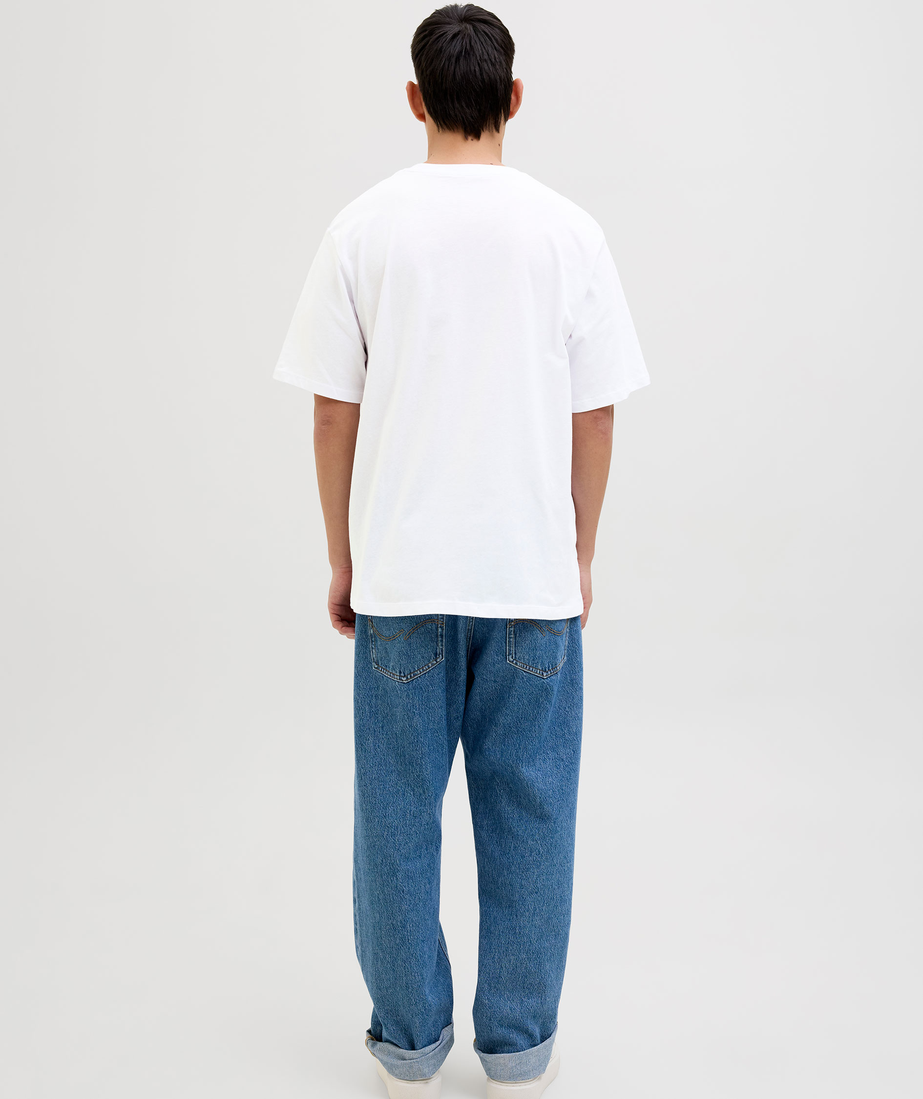 Jack & Jones JJHUGO 5-pak T-shirt, White/black, large image number 2