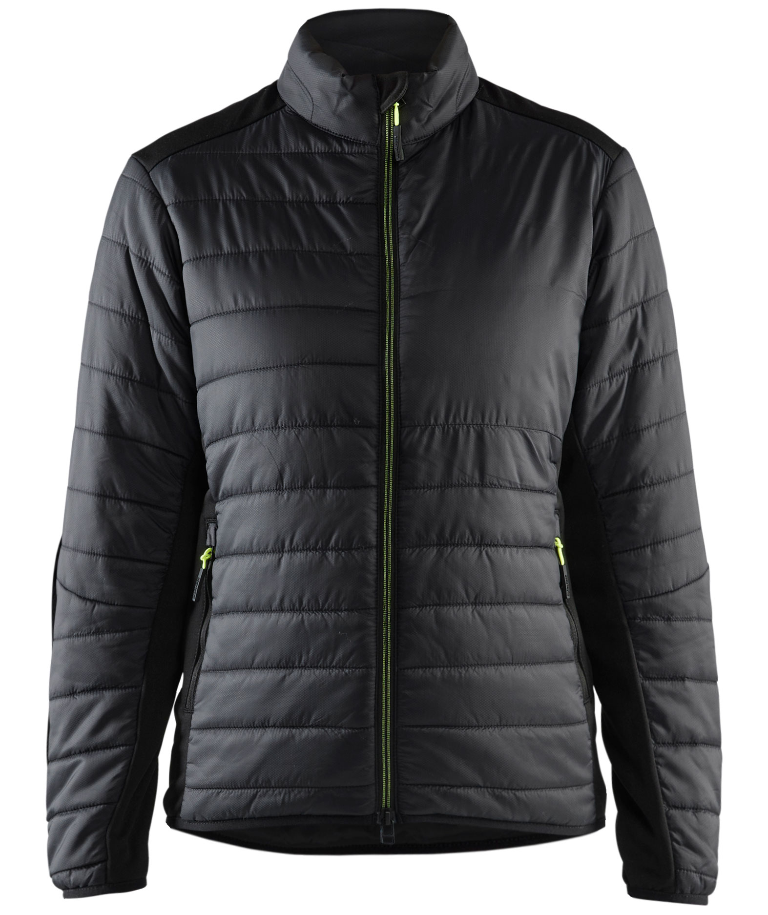 Bl&aring;kl&auml;der vattert dame jakke, Svart/Hi-Vis Gul, large image number 0