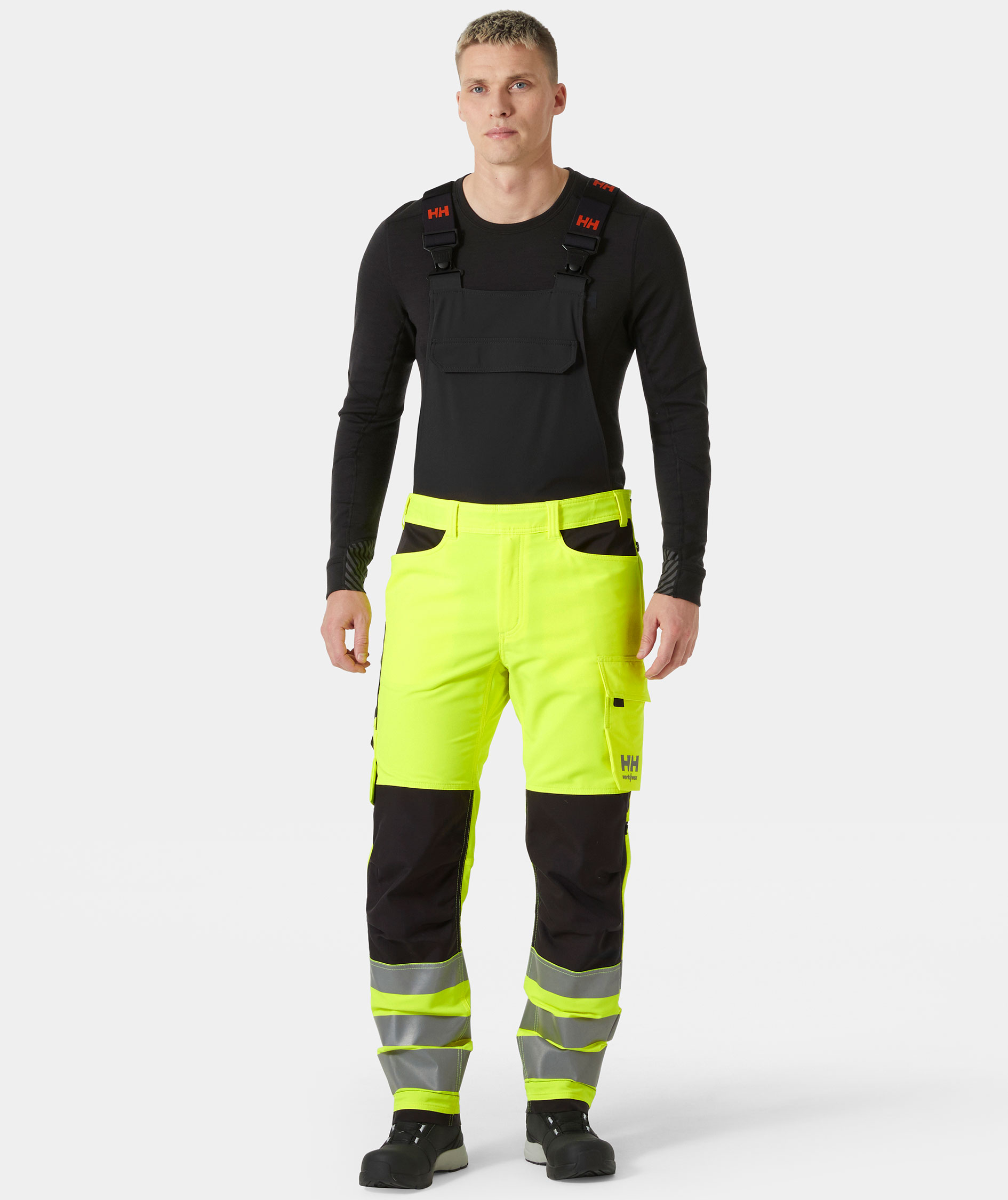 Helly Hansen Alna 4X h&auml;ngselbyxa full stretch, Varsel Gul/Ebony