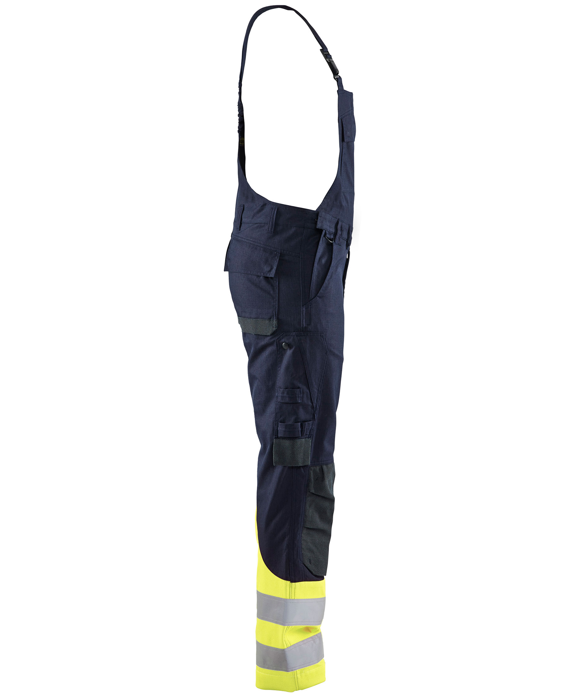 Bl&aring;kl&auml;der Multinorm Bib and Brace, Marine/Hi-Vis yellow, large image number 2