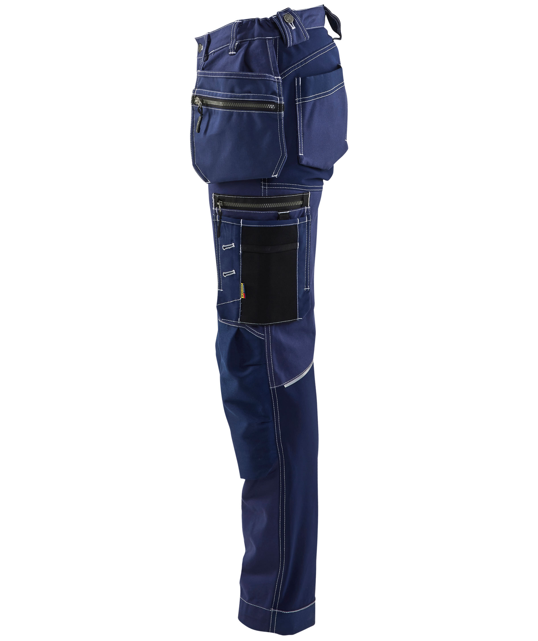 Bl&aring;kl&auml;der dame h&aring;ndv&aelig;rkerbukser, Marinebl&aring;, large image number 2