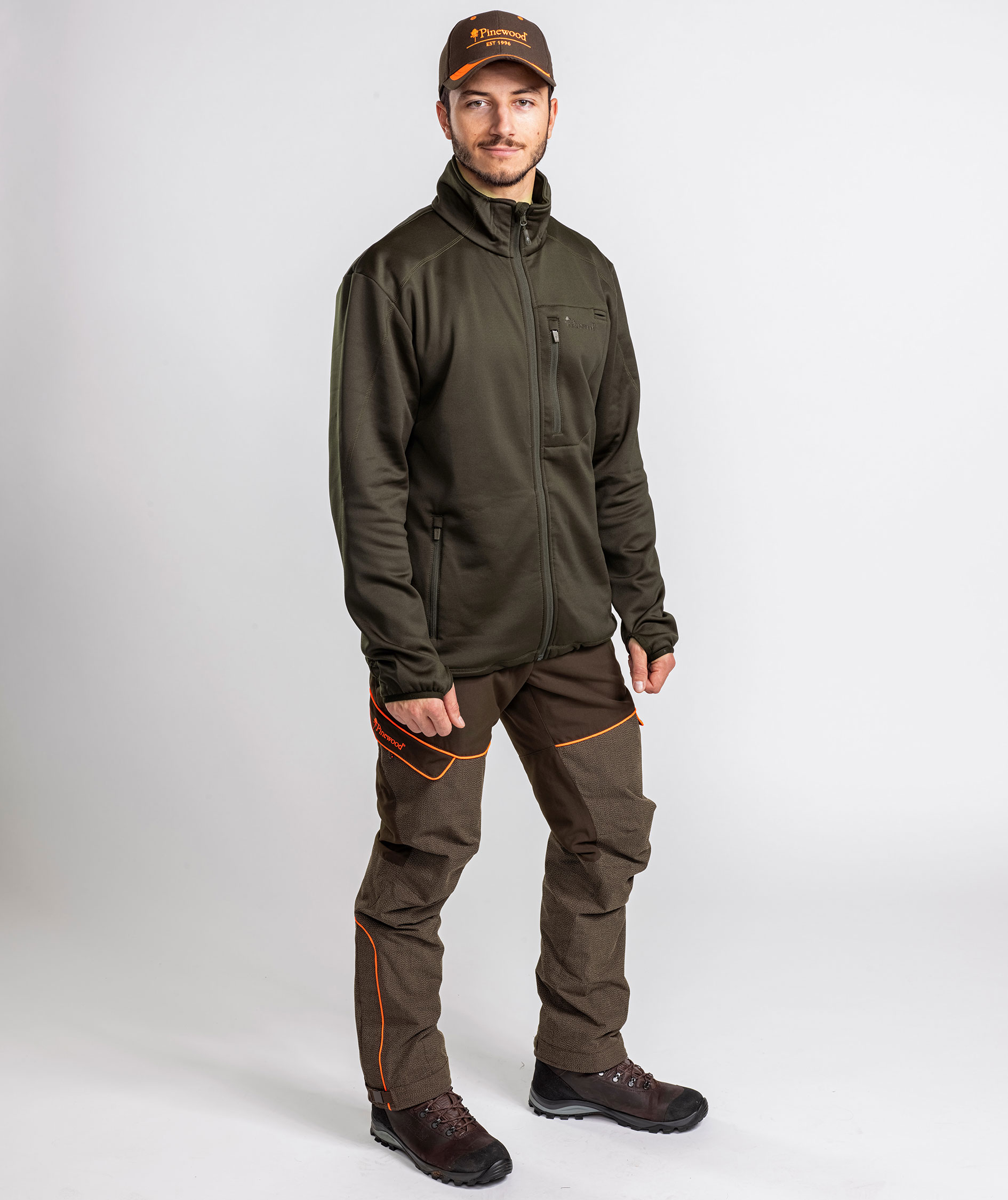 Pinewood Frazer fleecejakke, Dark Mossgreen, large image number 5