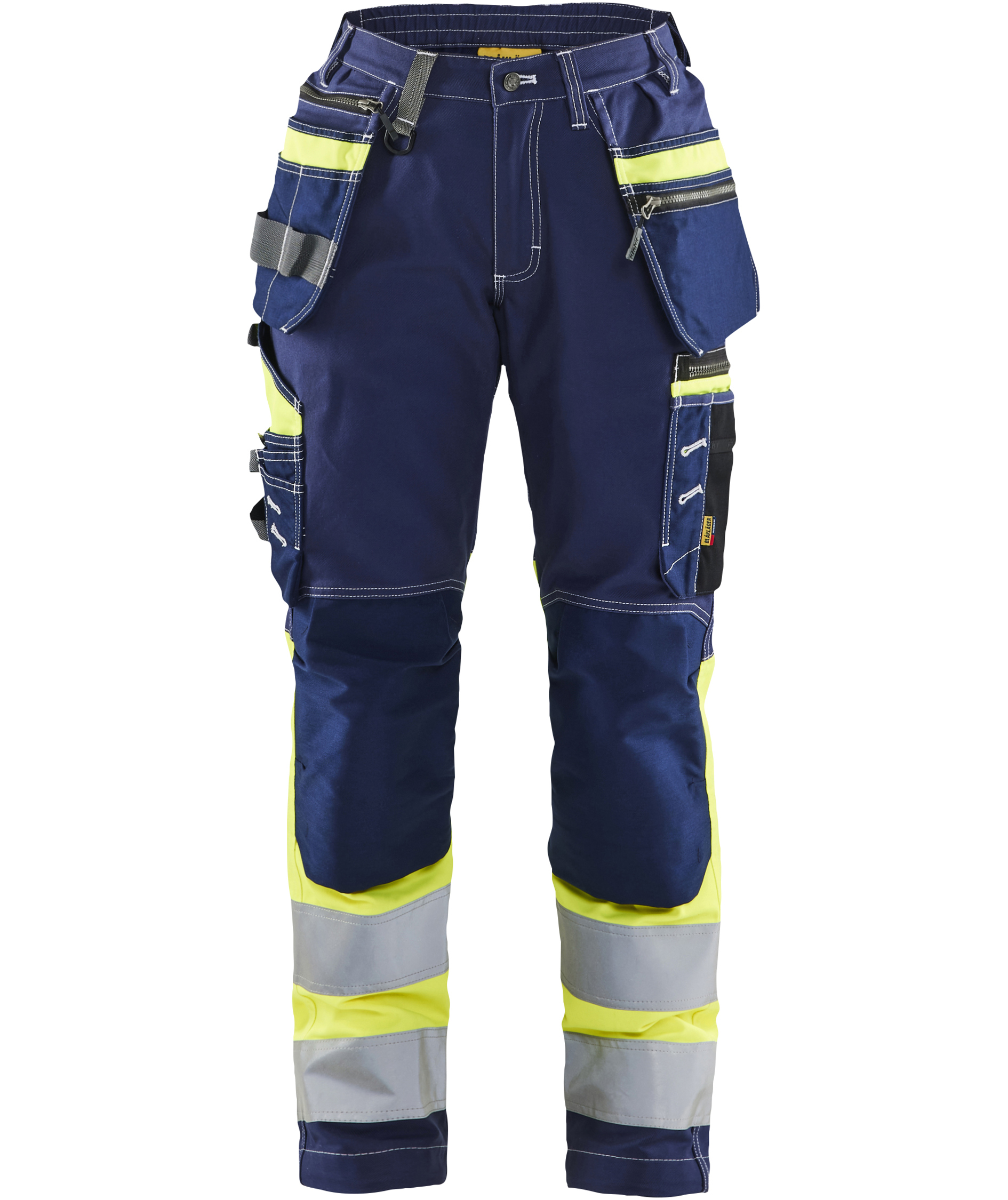 Bl&aring;kl&auml;der women's craftsman trousers, Marine/Hi-Vis yellow, Marine/Hi-Vis yellow, swatch