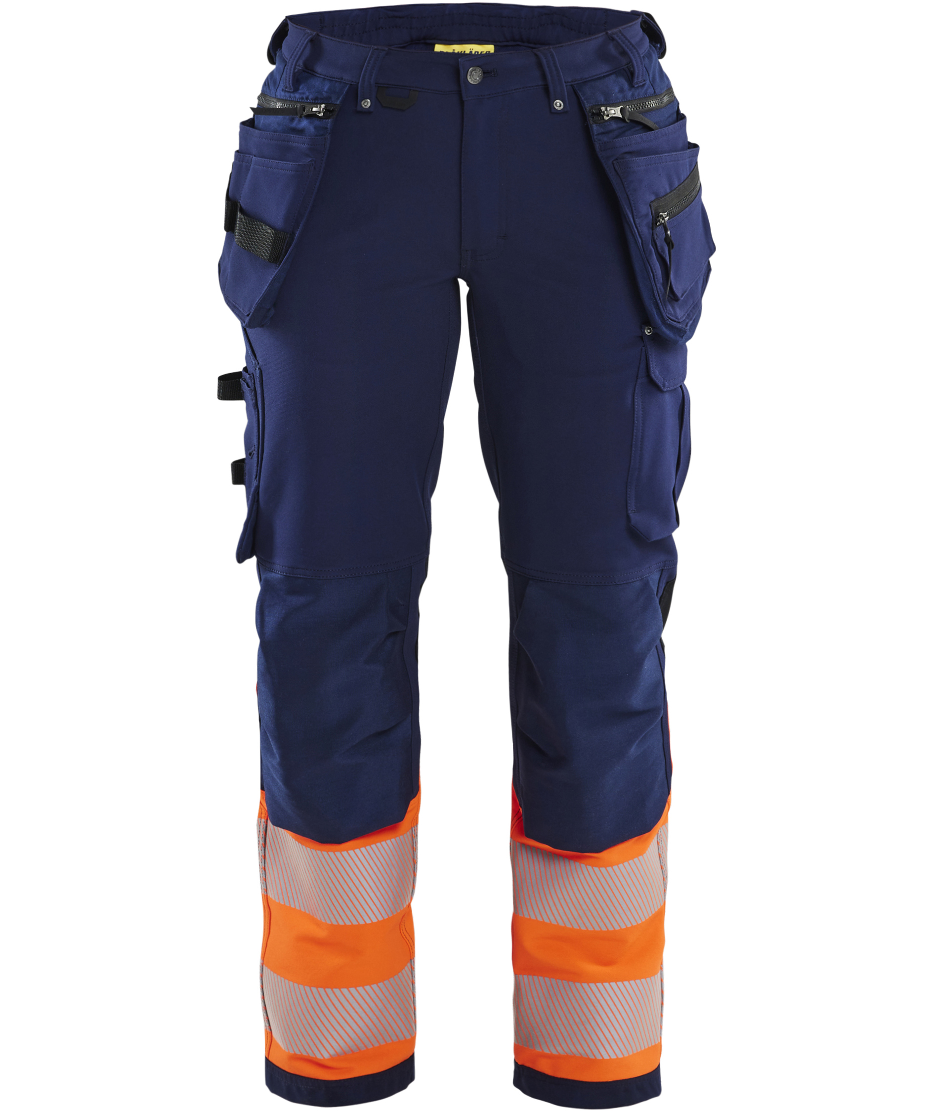 Bl&aring;kl&auml;der Damen Handwerkerhose full stretch, Marine/Hi-Vis Orange, large image number 0