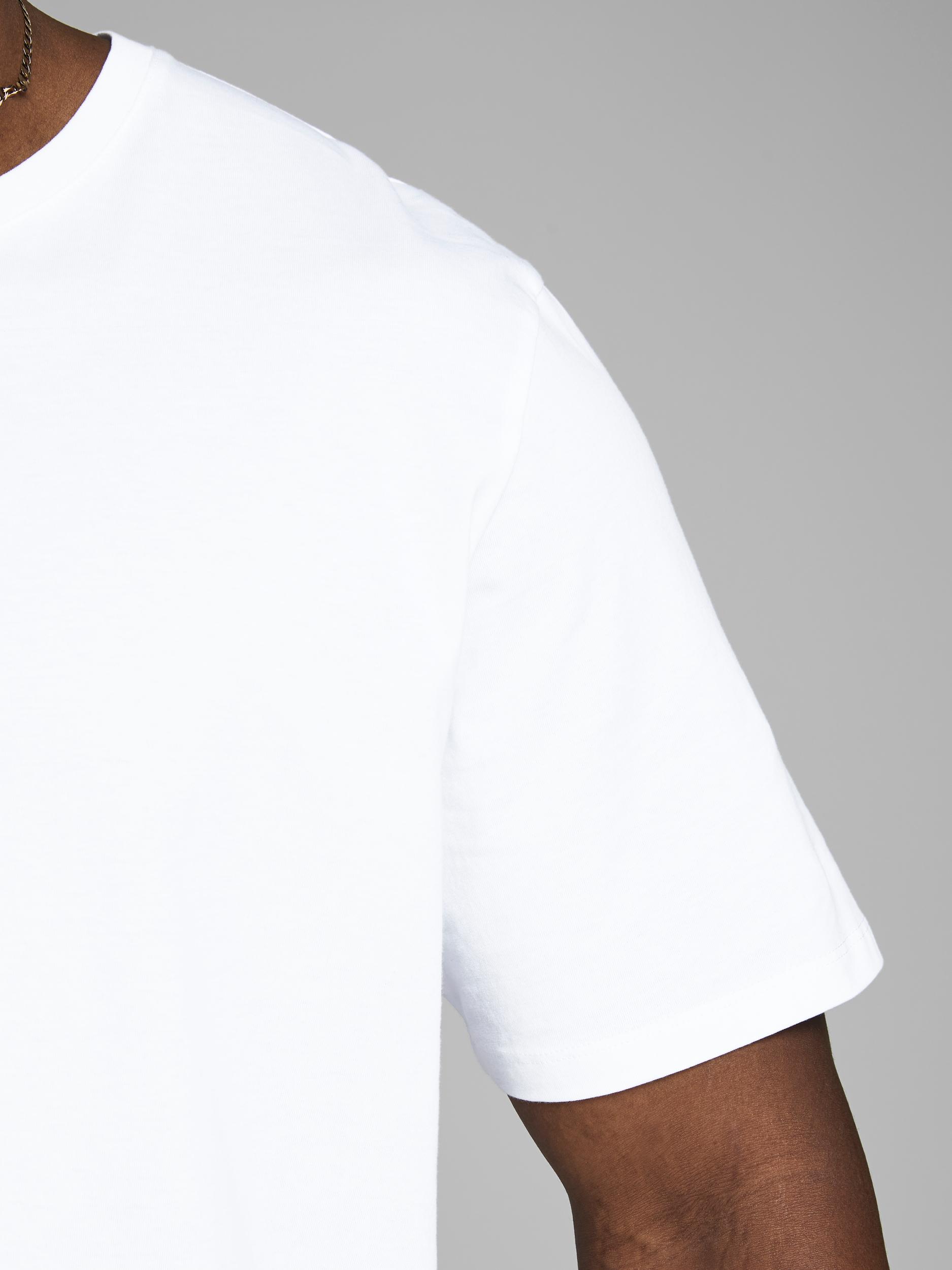 Jack & Jones JJEORGANIC Basic Plus Size T-shirt, Hvid, large image number 4