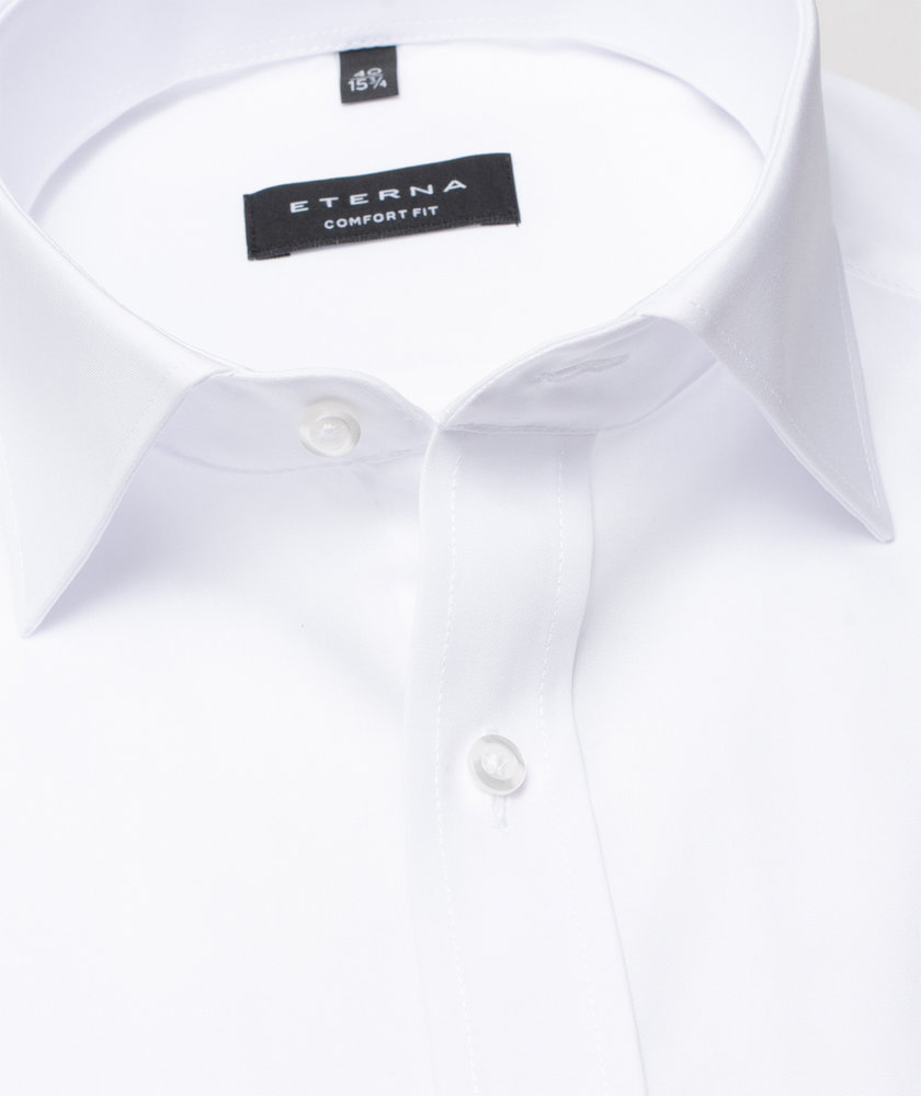 Eterna Uni Poplin Comfort fit skjorte, White , large image number 3