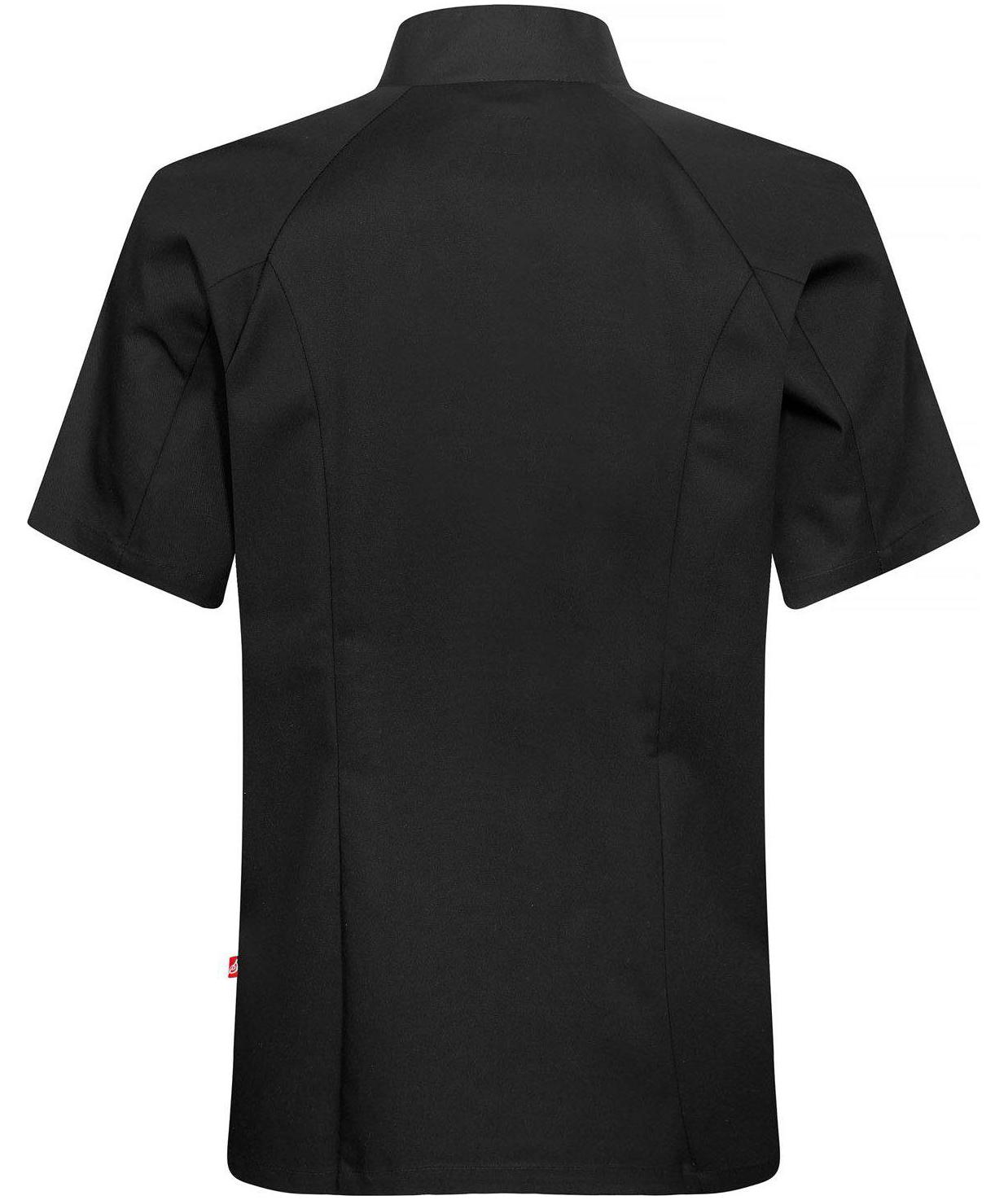 Segers 1003 kort&auml;rmad kockjacka, Black