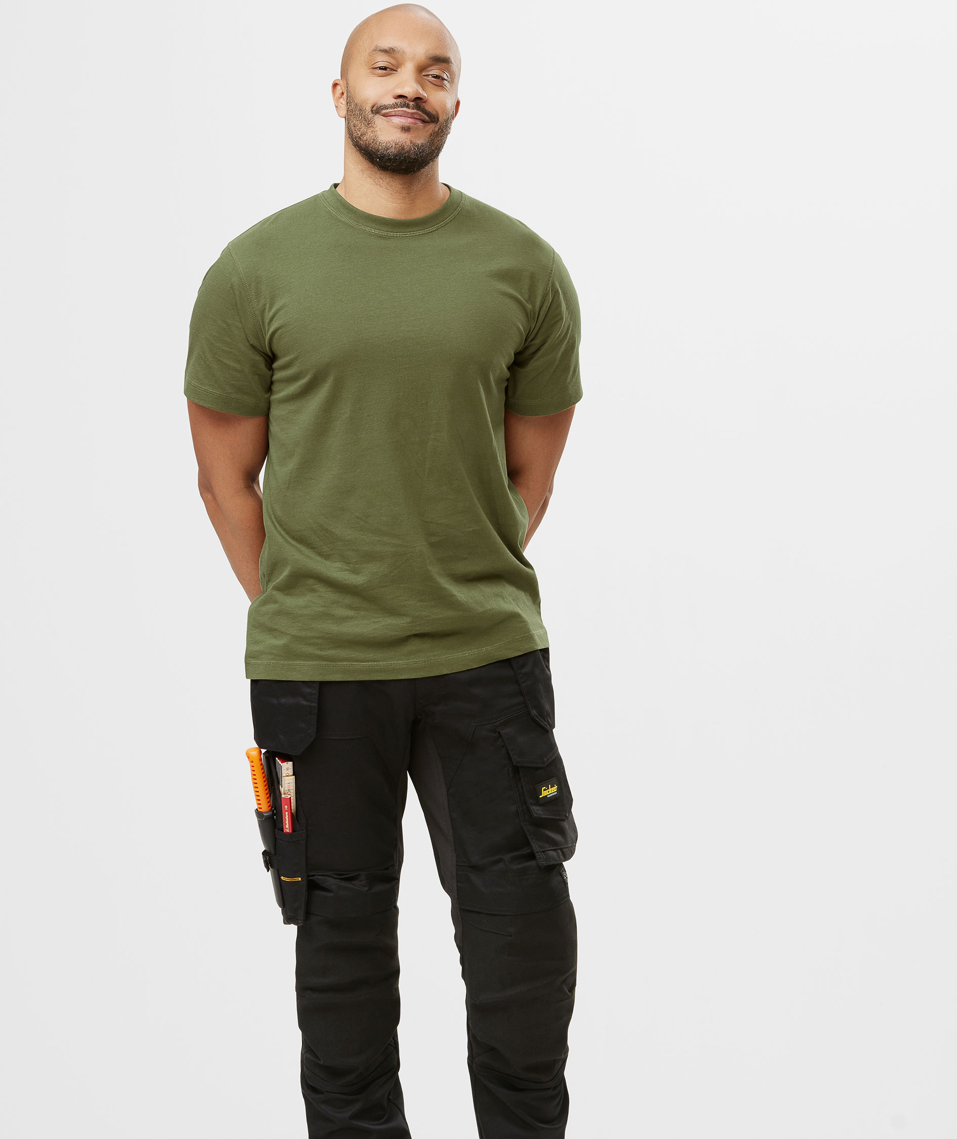 Snickers T-skjorte 2502, Khaki gr&oslash;nn