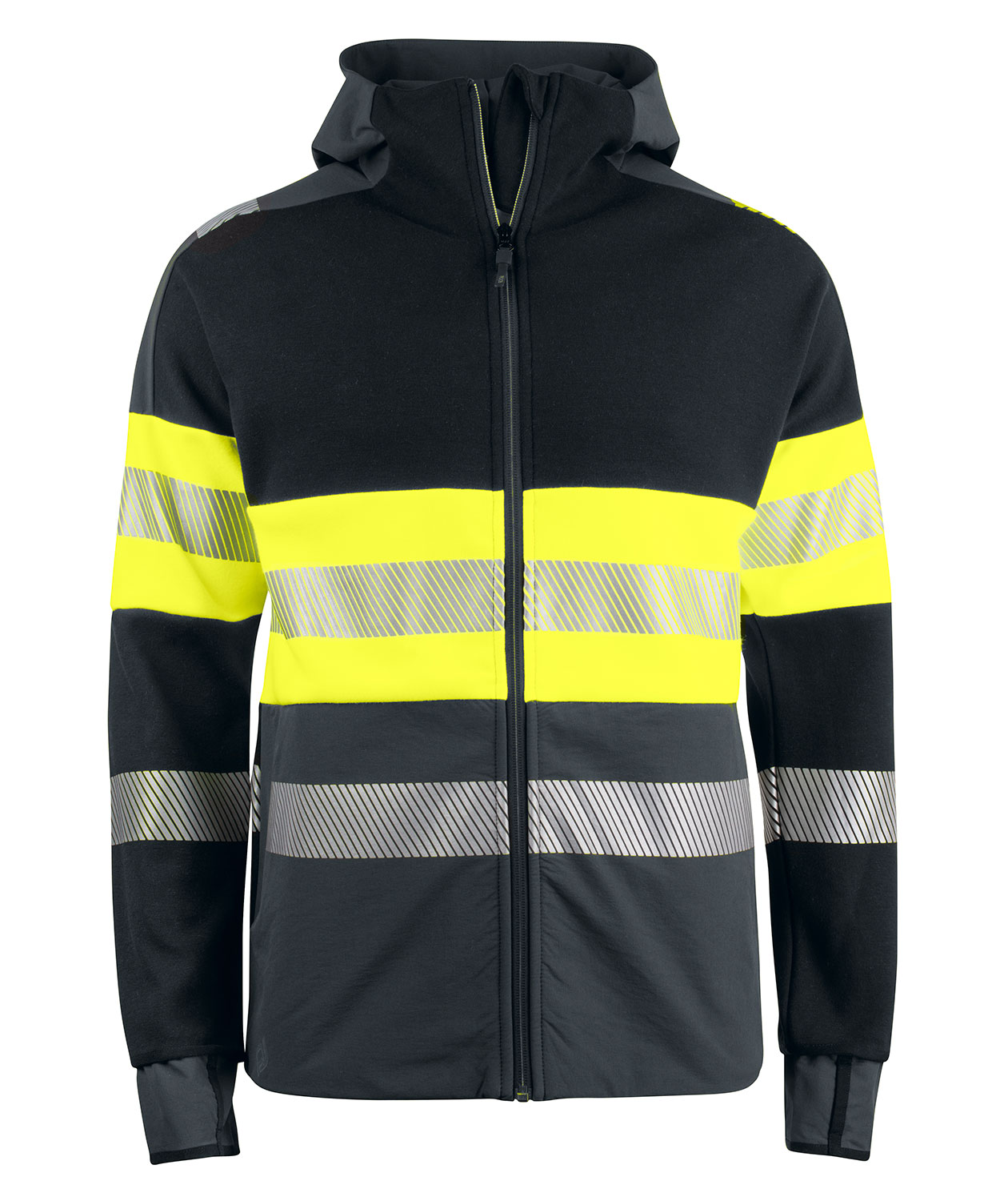 ProJob Hoodie 6122, Hi-vis Gelb/Schwarz