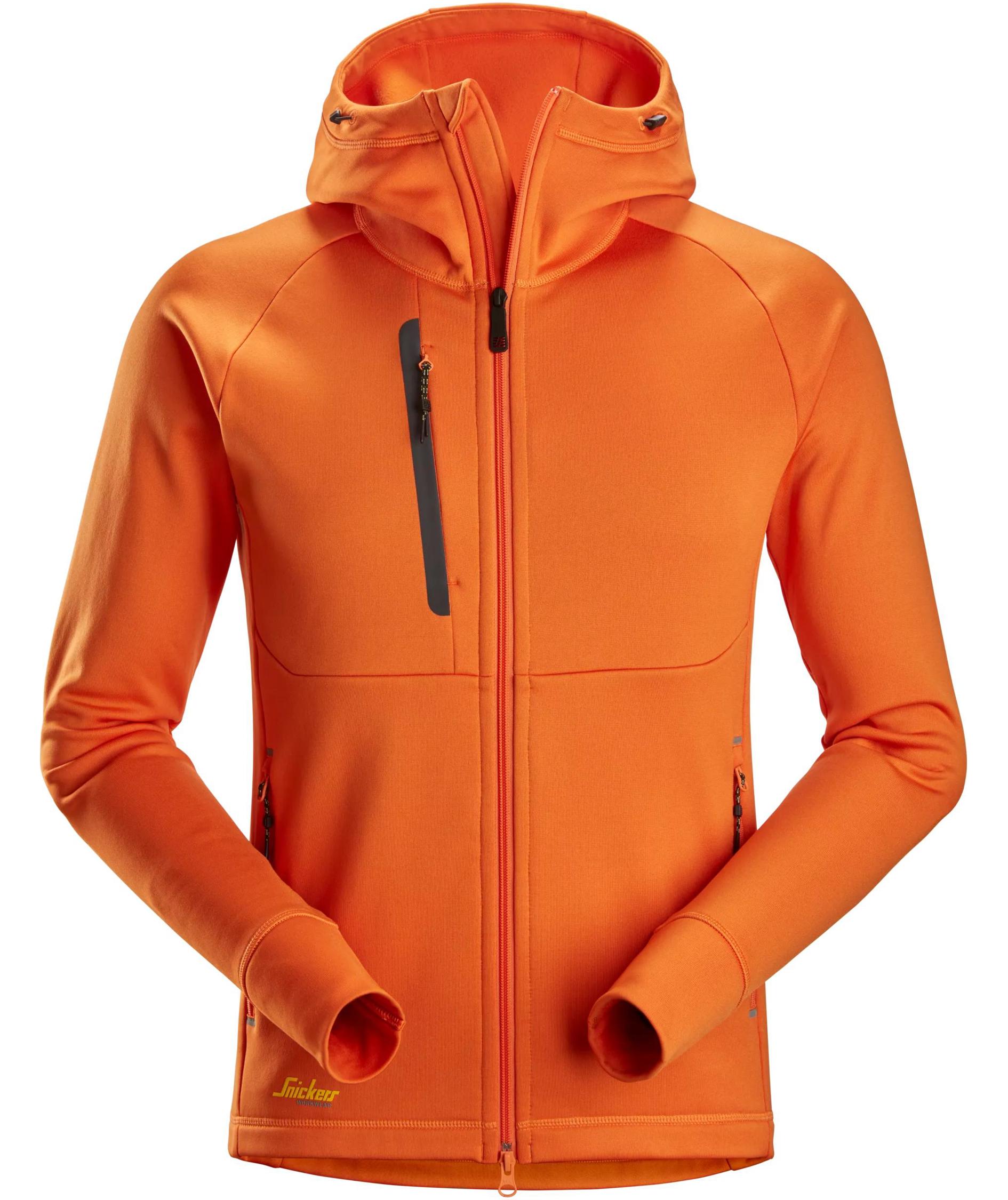 Snickers Flexiwork Polartec&reg; hettegenser med glidel&aring;s 8026 full stretch, Warm Orange, Warm Orange, swatch