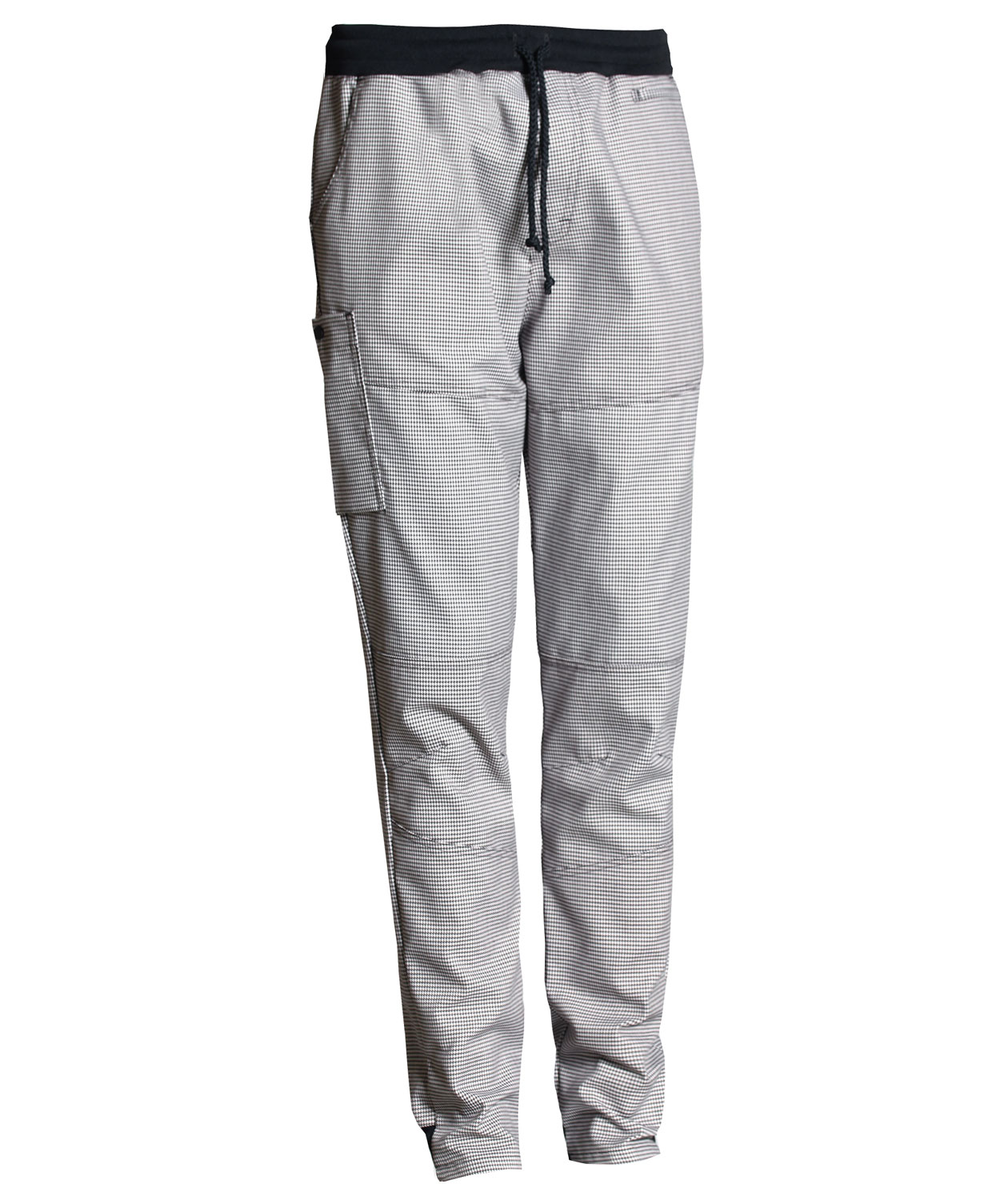 Nybo Workwear New Nordic Casual Pull-on Hose Beinl&auml;nge 79 cm, Pepita Karieret Schwarz/Wei&szlig;