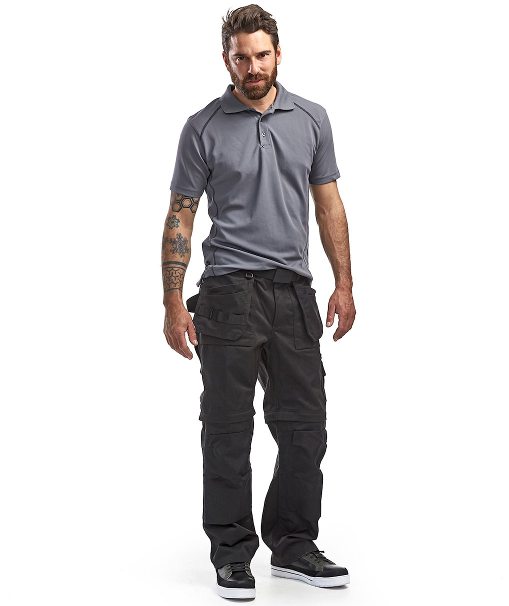 Bl&aring;kl&auml;der craftsman trousers w. zip-off, Black, large image number 1