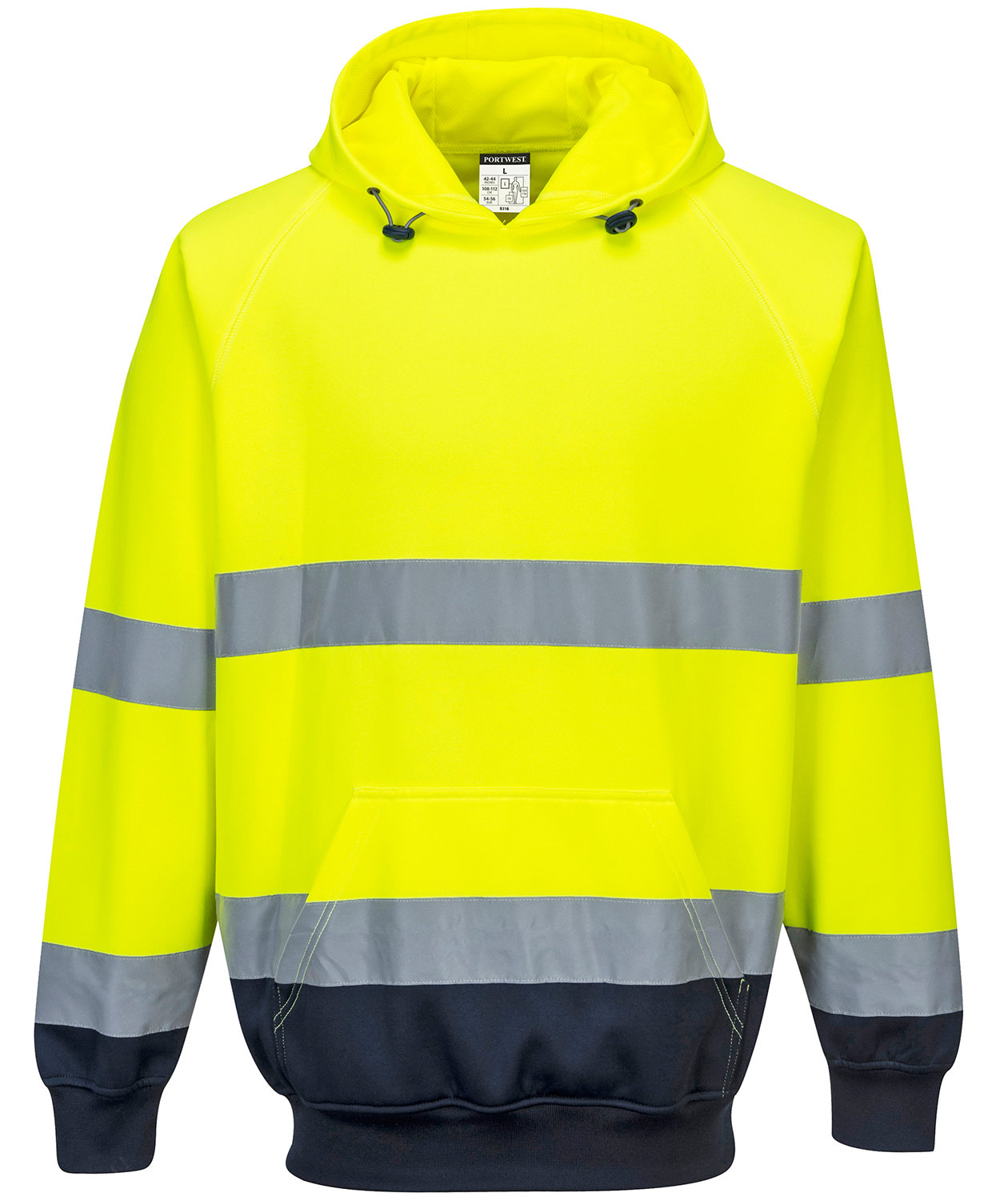 Portwest sweatshirt, Varsel yellow/marinbl&aring;