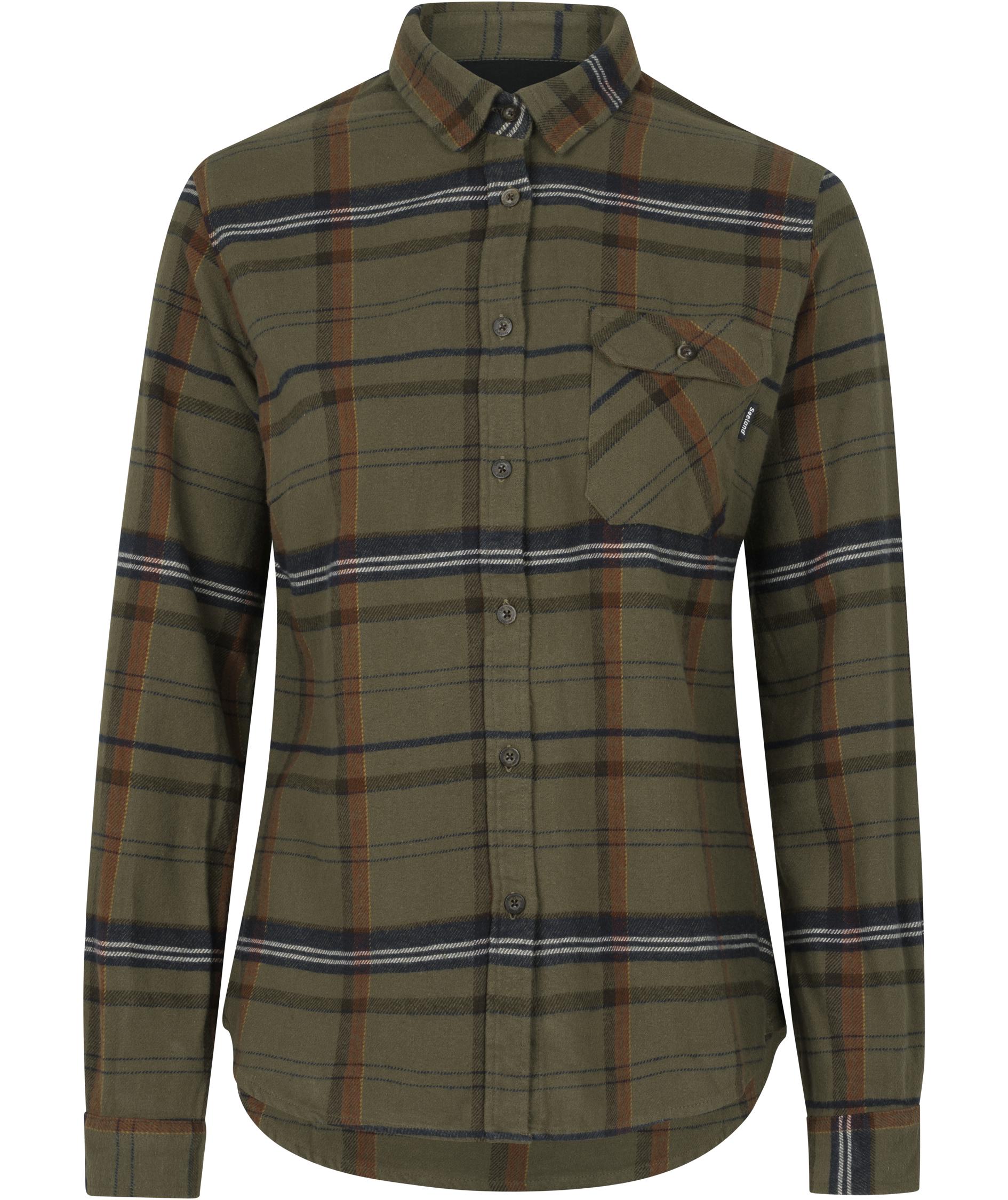 Seeland Skye Damen Flanellhemd, Grape leaf/Terracotta check