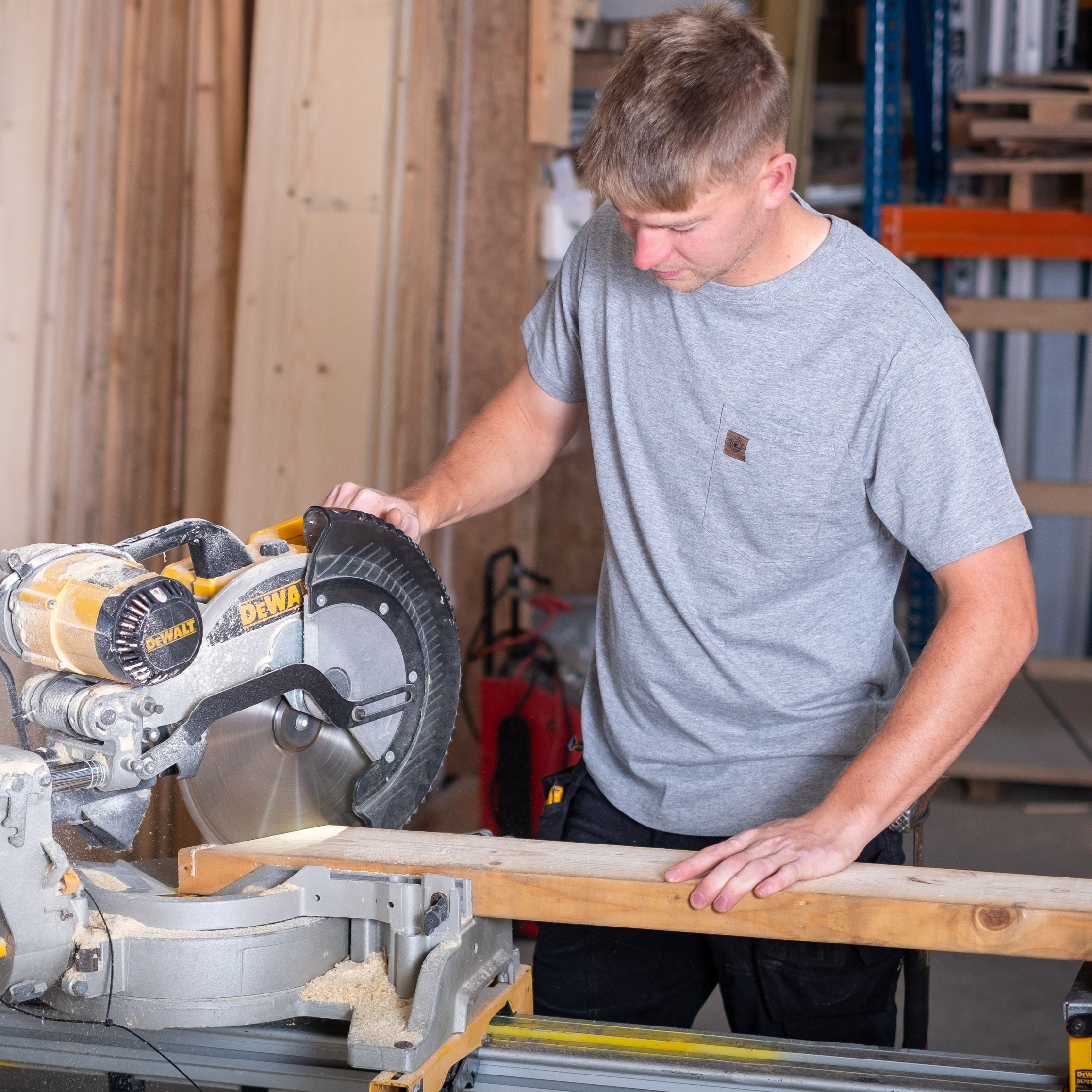 Westborn T-skjorte med brystlomme, Light Grey Melange, large image number 2