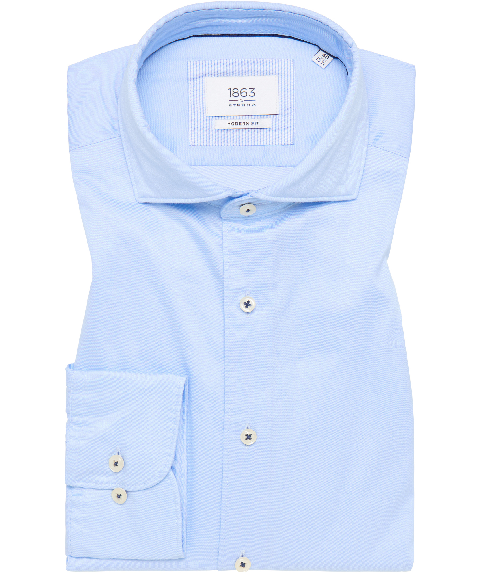 Eterna Soft Tailoring Modern fit shirt, Light blue, large image number 4