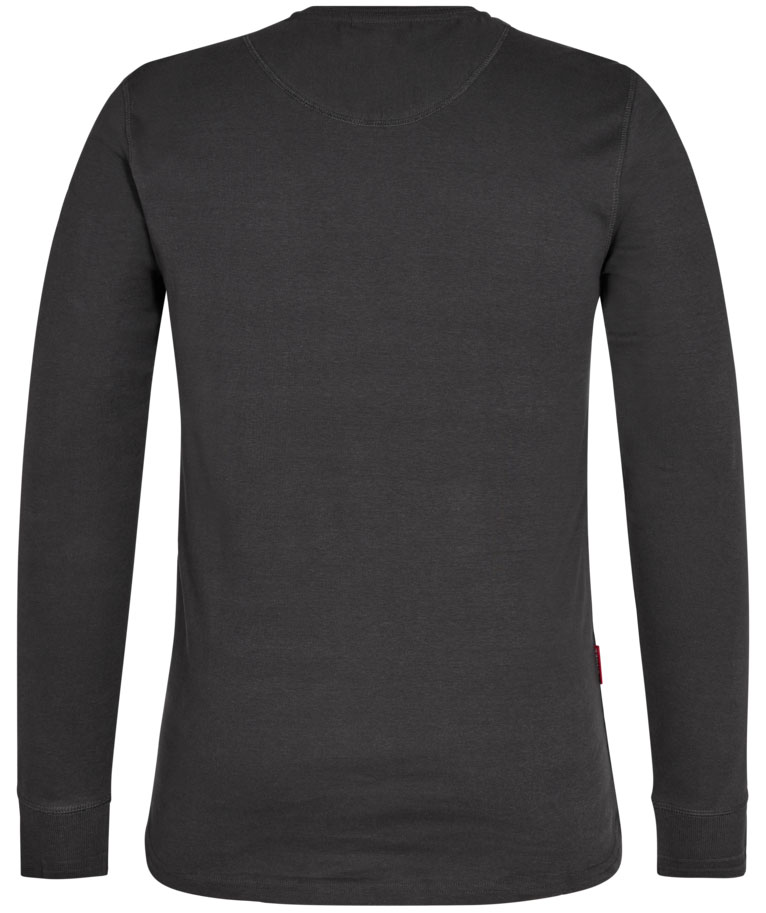 Engel Extend long-sleeved Grandad  T-shirt, Antracit Grey, large image number 2