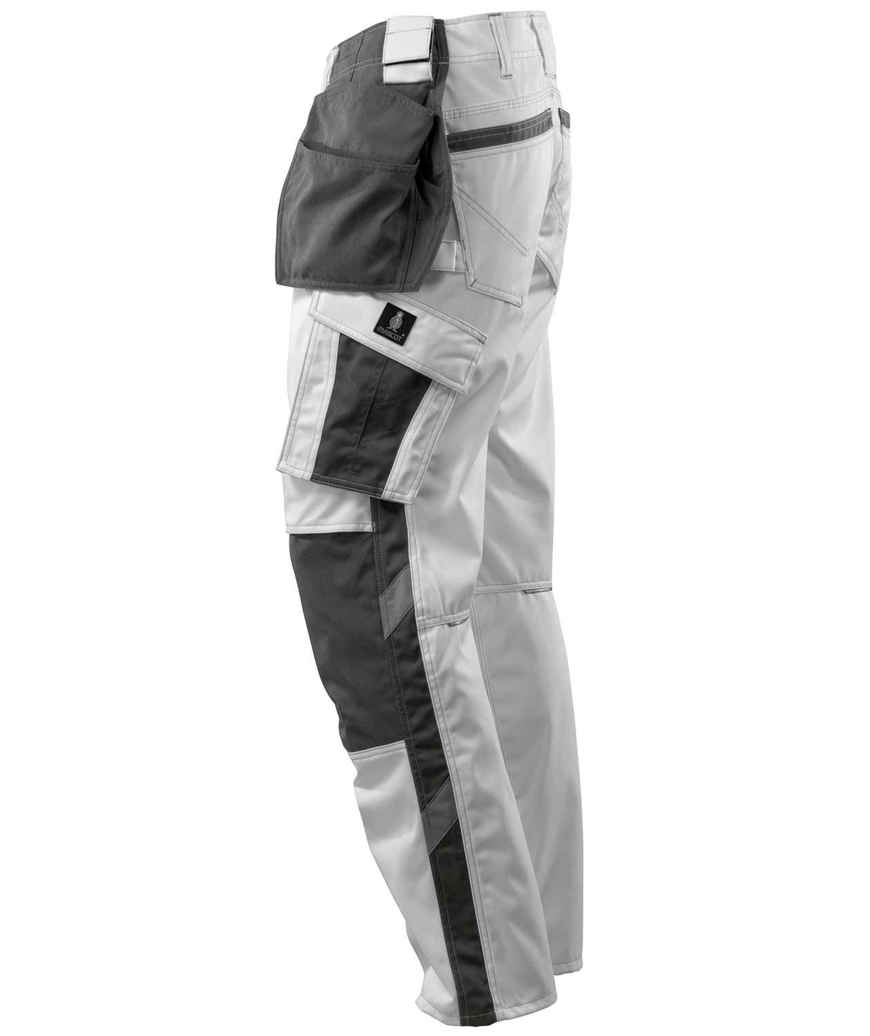 Mascot Unique Kassel h&aring;ndverkerbukse, Hvit/M&oslash;rk&nbsp;Antrasittgr&aring;, large image number 2