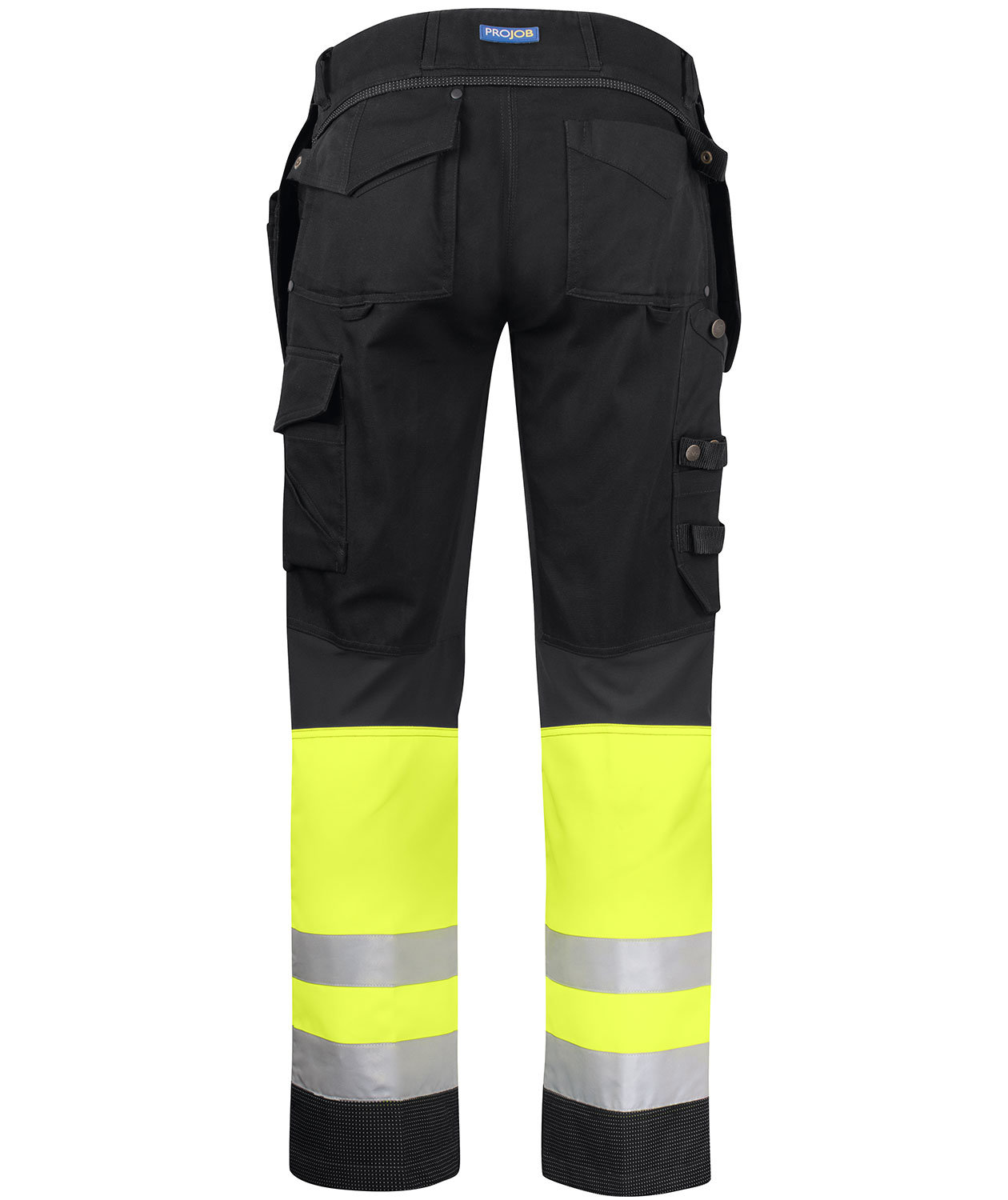 ProJob craftsman trousers 6524, Black/Hi-Vis Yellow